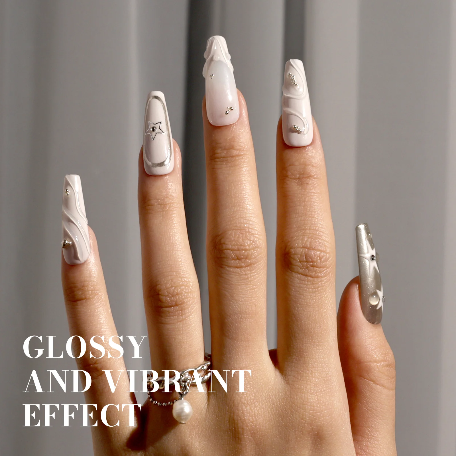 095 Glaze White - TPO-Free Faster UV Curing Gel Nail Polish 0.5 fl oz/15ml - Image 5