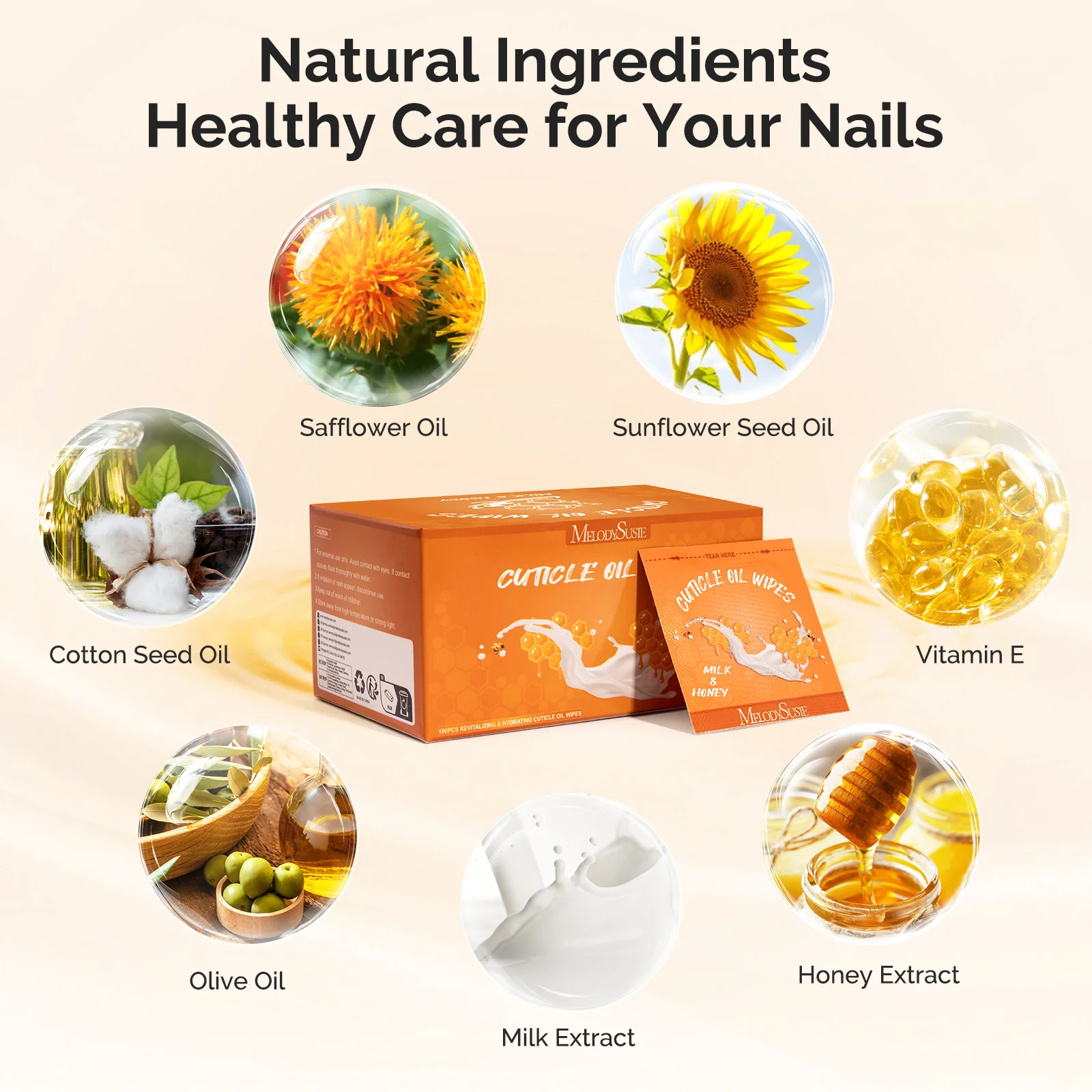 100Pcs Mini Cuticle Oil Wipes - Image 4