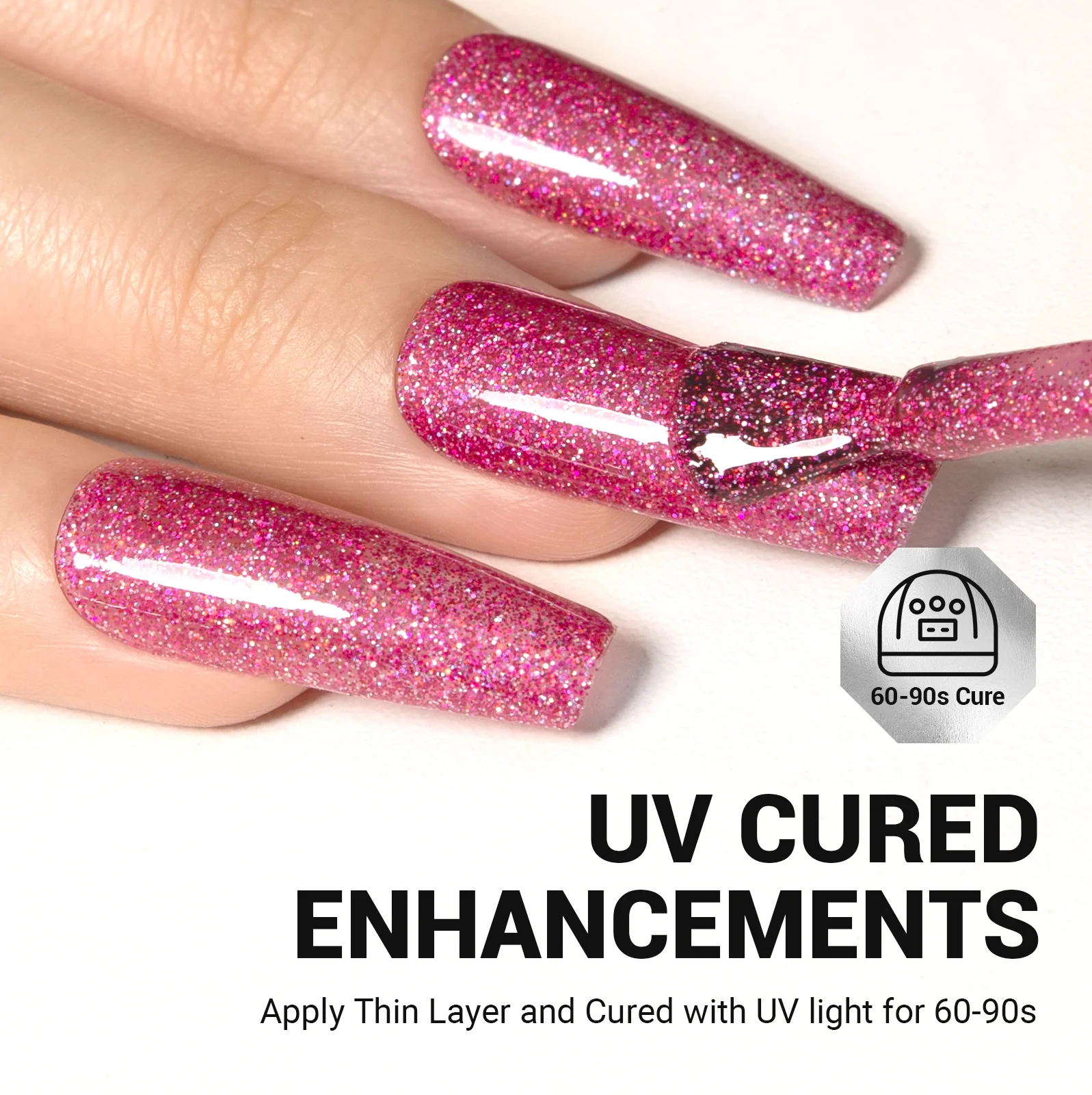 1662 Dazzling Pink - TPO-Free Thick Gel Nail Polish(15ml) - Image 5