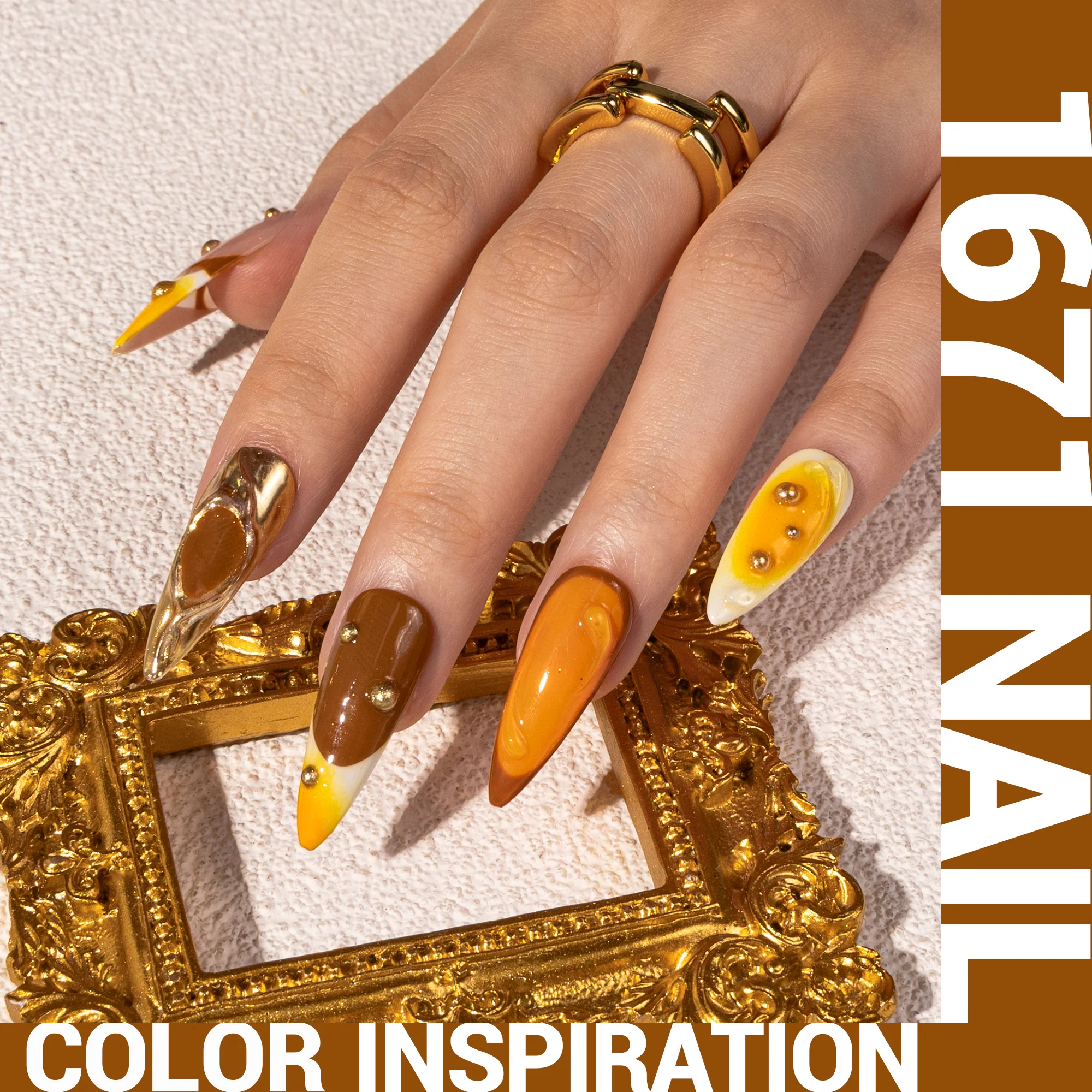 1671 Caramel Coffee Brown - TPO-Free Thick Gel Nail Polish(15ml) - Image 2