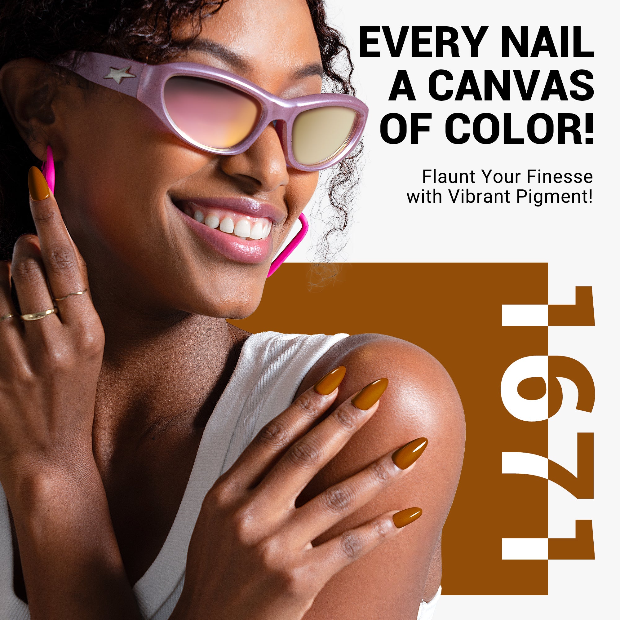 1671 Caramel Coffee Brown - TPO-Free Thick Gel Nail Polish(15ml) - Image 4