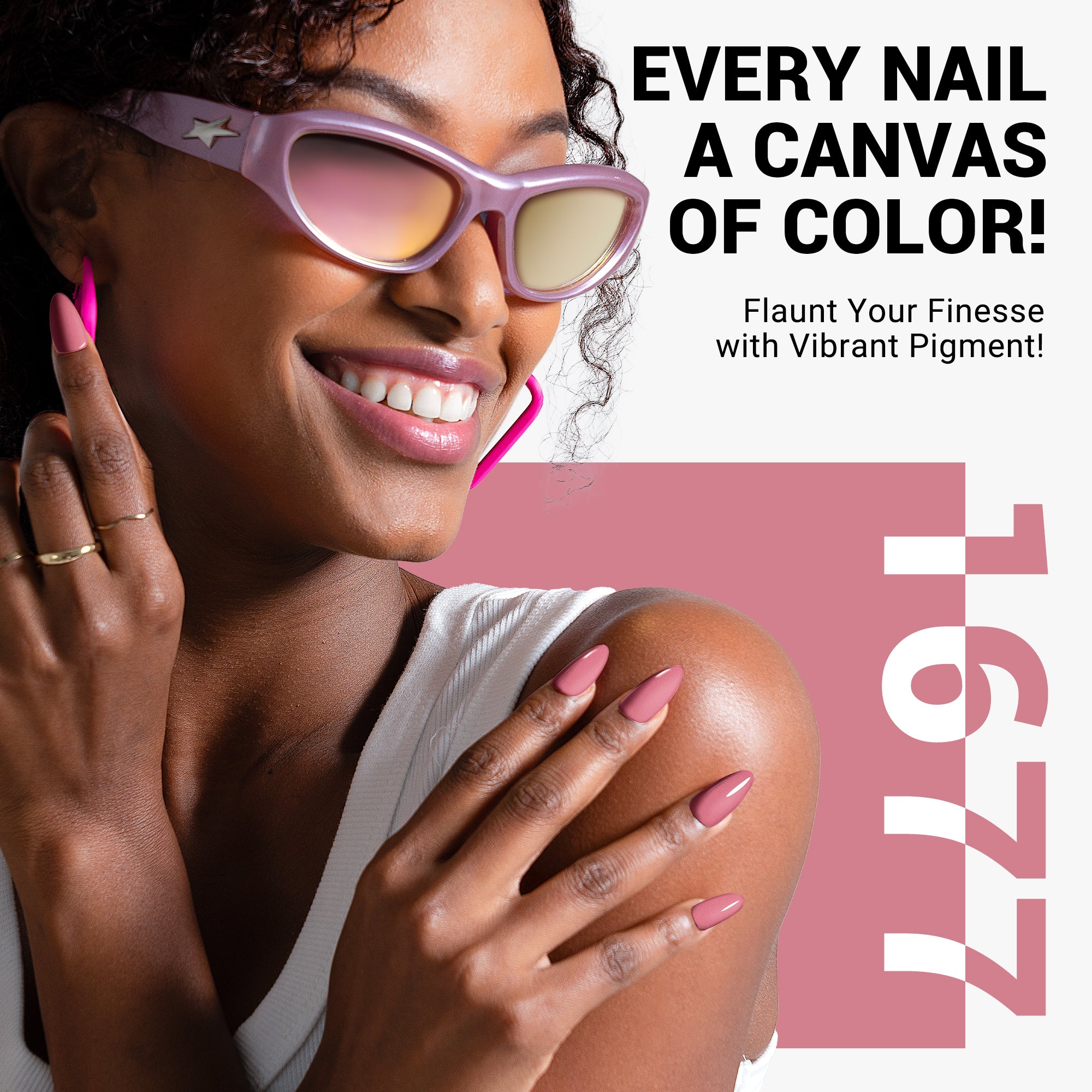 1677 Yoga Pink - TPO-Free Thick Gel Nail Polish(15ml) - Image 4