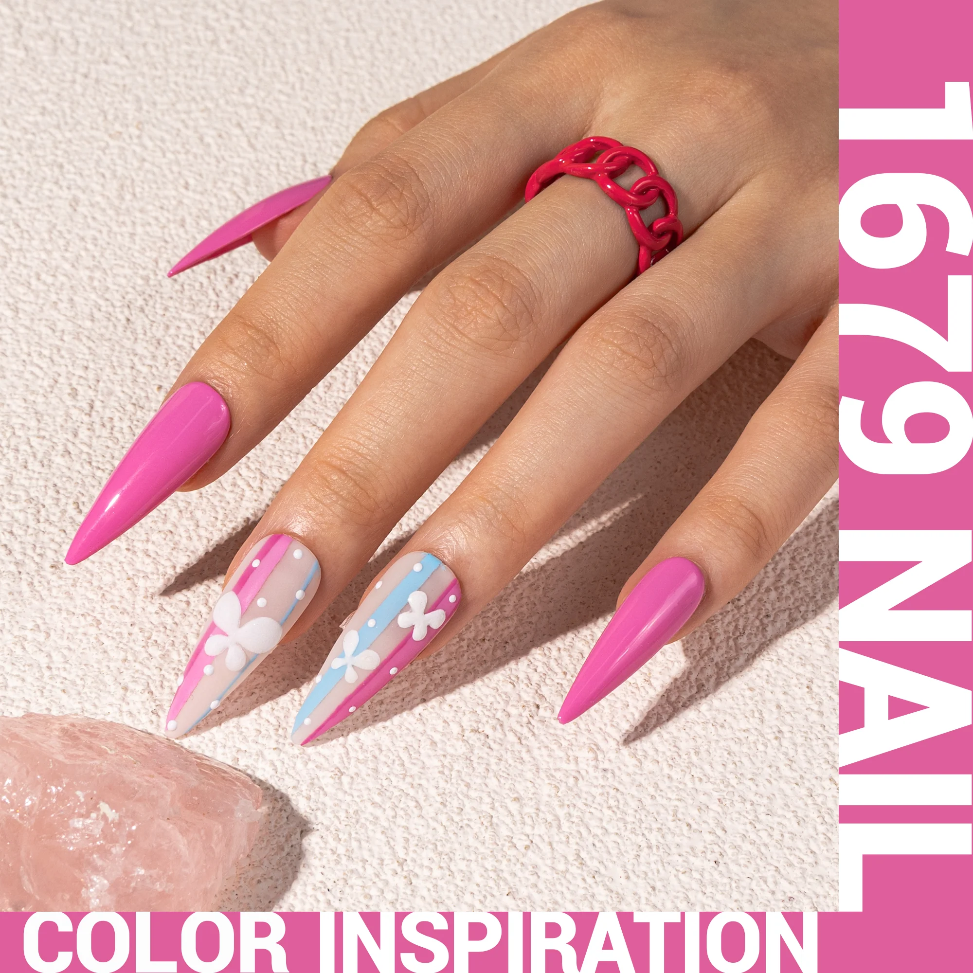 1679 Rosehip Knitted Pink - TPO-Free Thick Gel Nail Polish(15ml) - Image 2