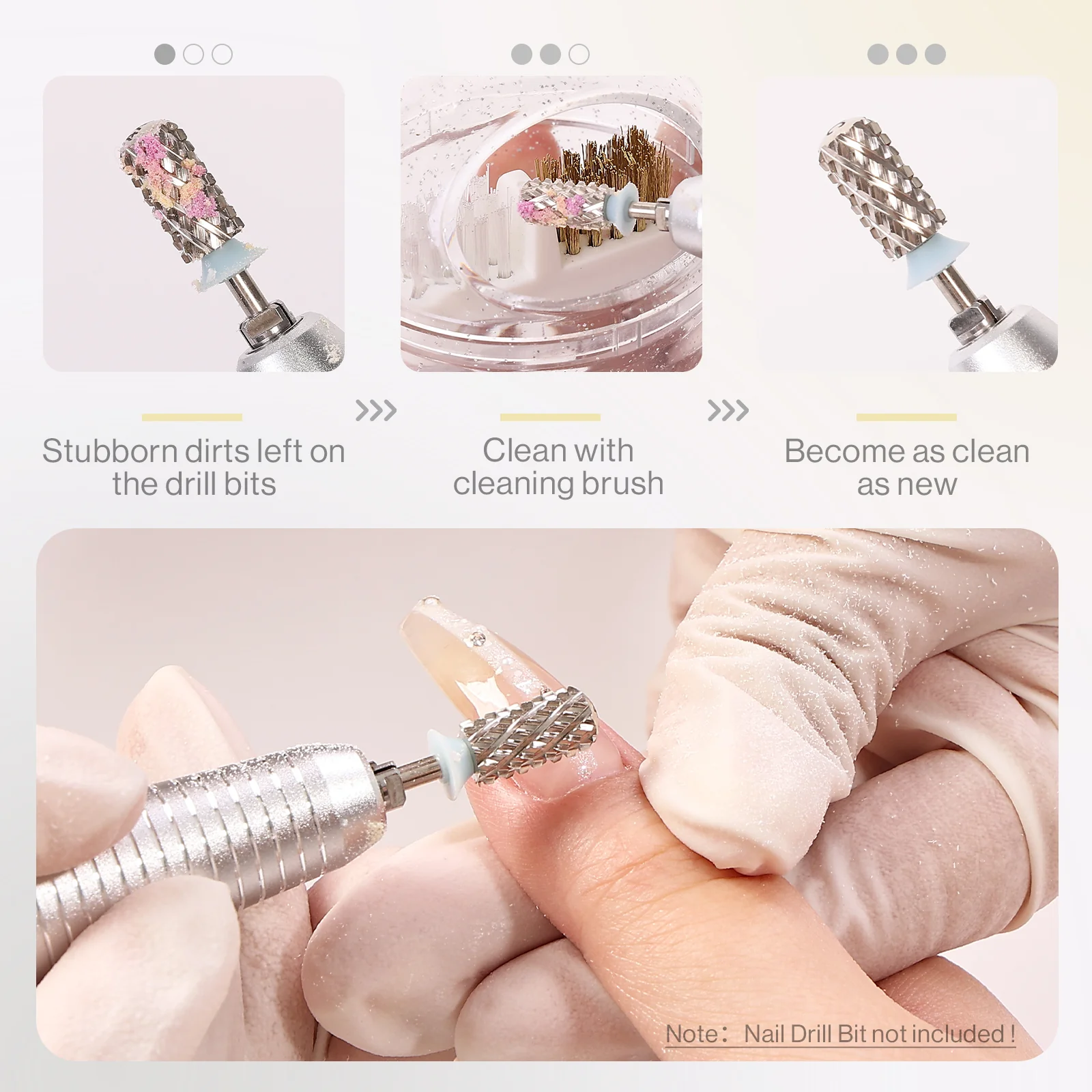 2 in 1 Nail Drill Bit Cleaner Box - Image 4