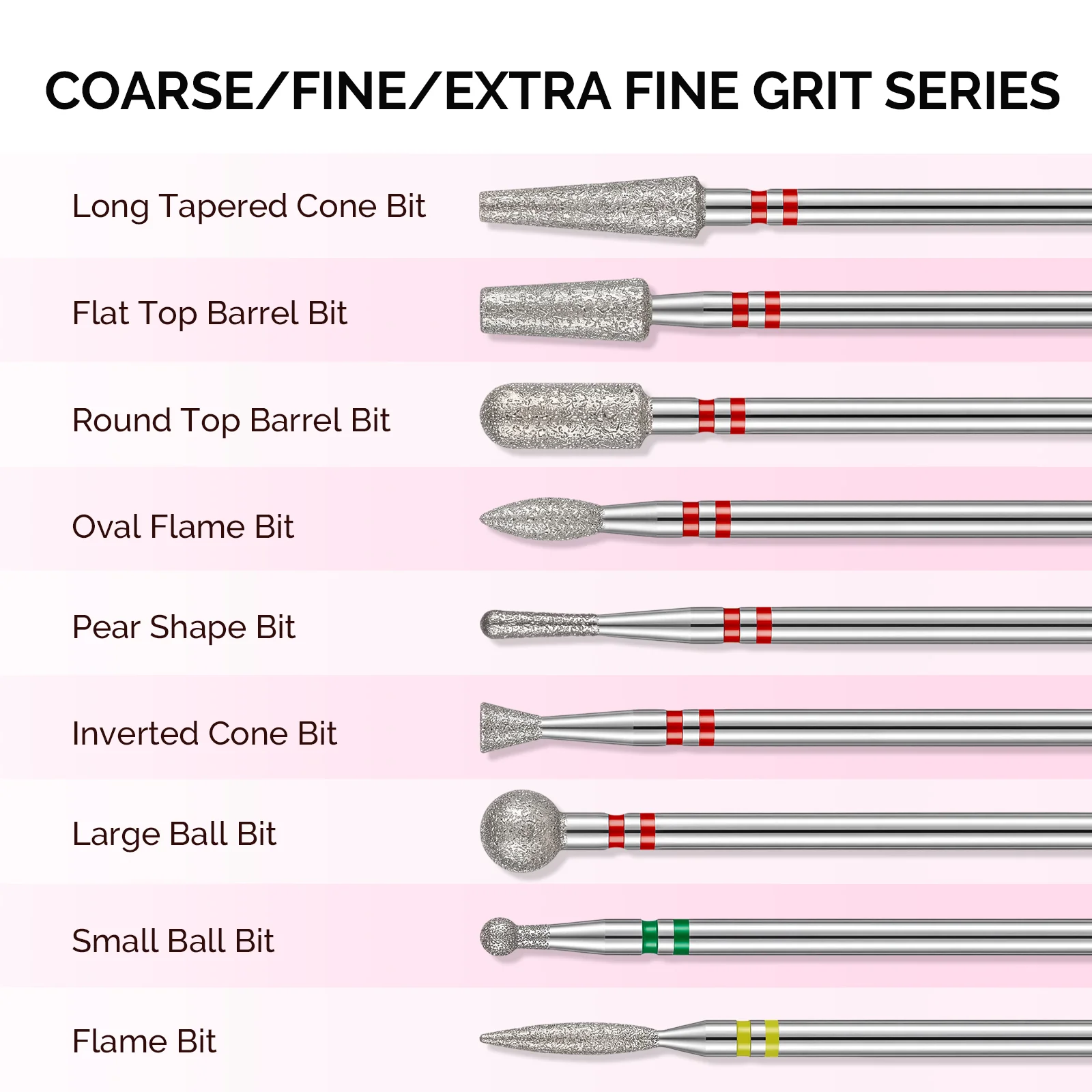 20Pcs Diamond Cuticle Nail Drill Bits Set - Image 4