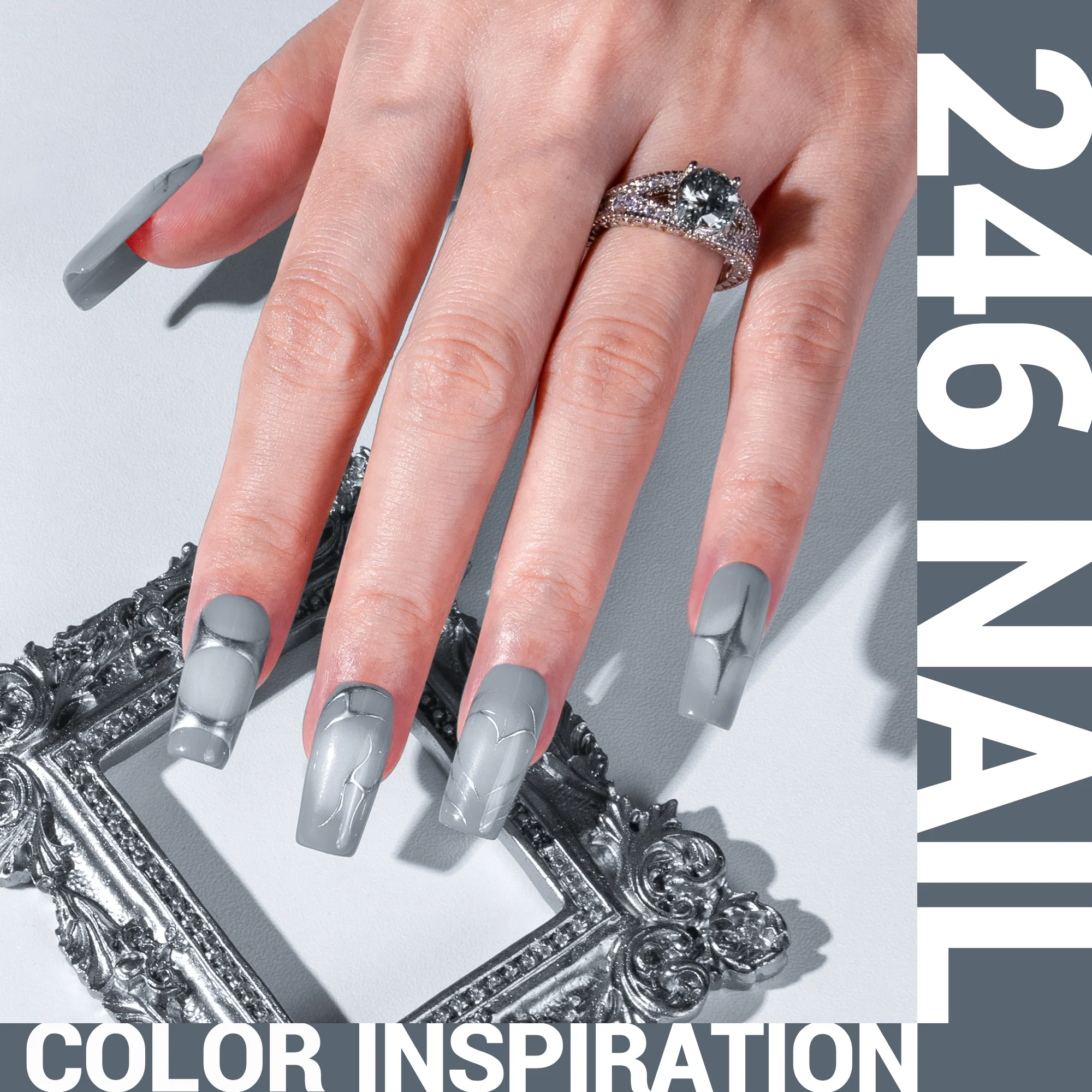 246 Blue Gray - TPO-Free Thick Gel Nail Polish(15ml) - Image 4