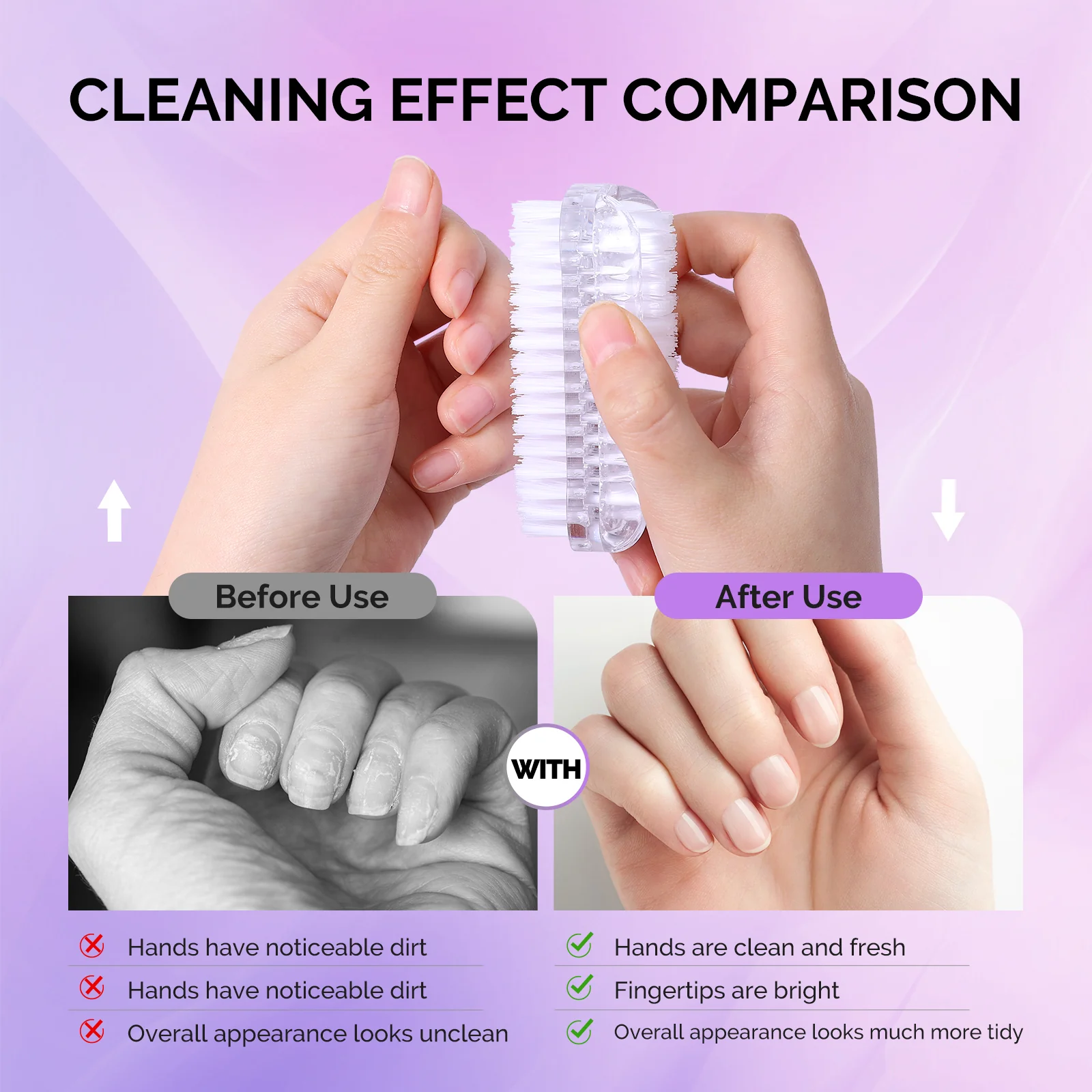 3 Pack Nail Brush Set - Image 4