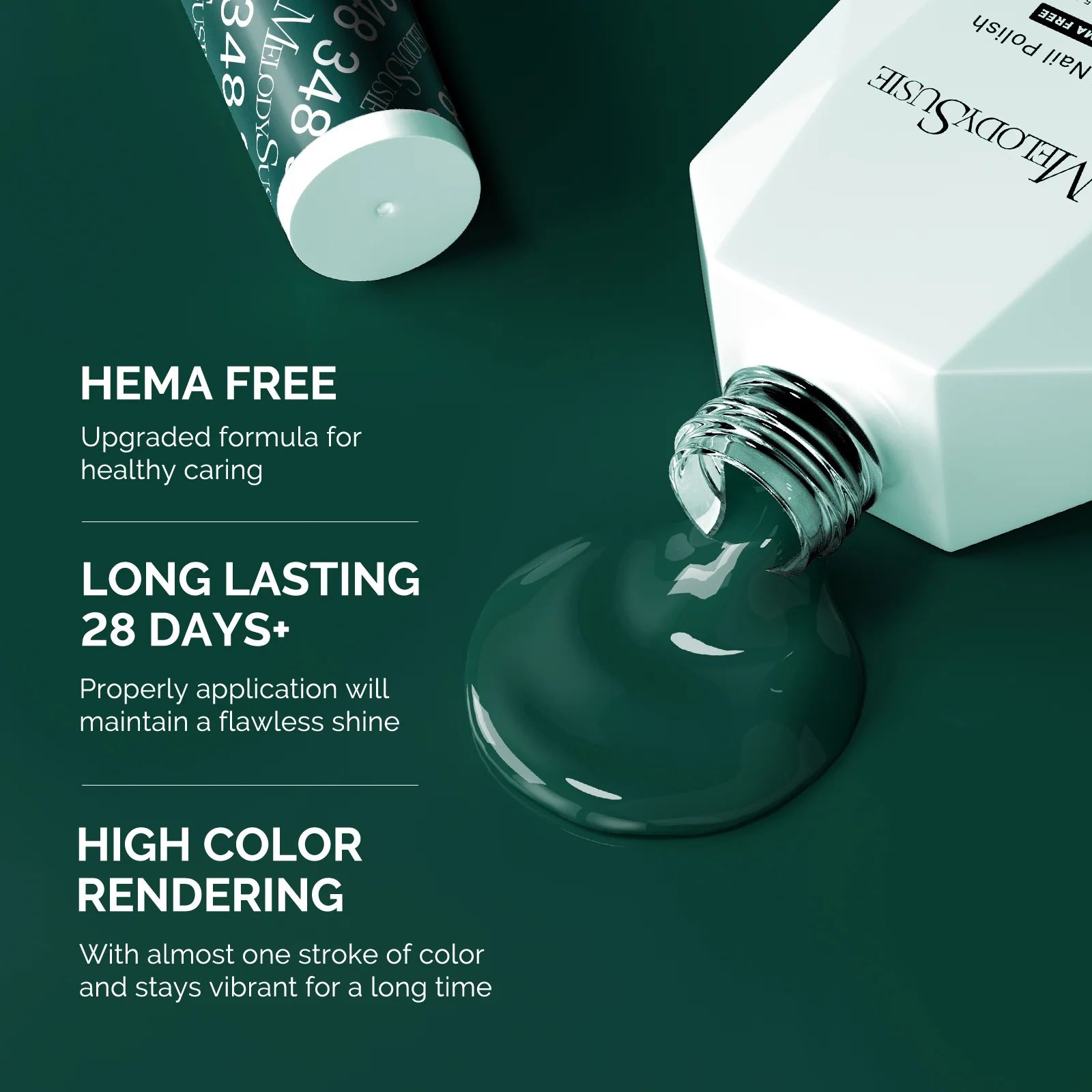 348 Green - HEMA-Free Gel Nail Polish 0.5 fl oz/15ml - Image 3