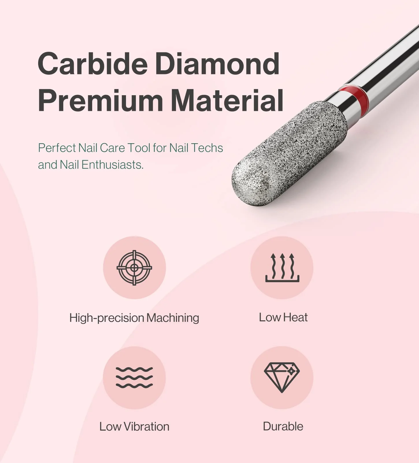 3mm Rounded Top Barrel Carbide Diamond Under Nail Cleaner Nail Drill Bit - Image 6