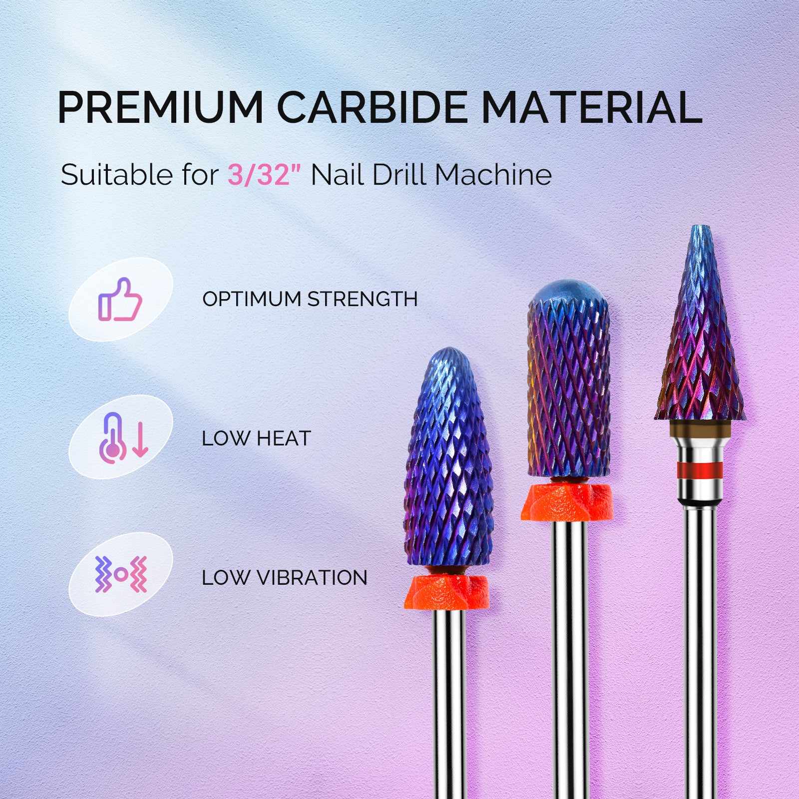 3Pcs Carbide Tungsten Nail Drill Bits Set - Image 15