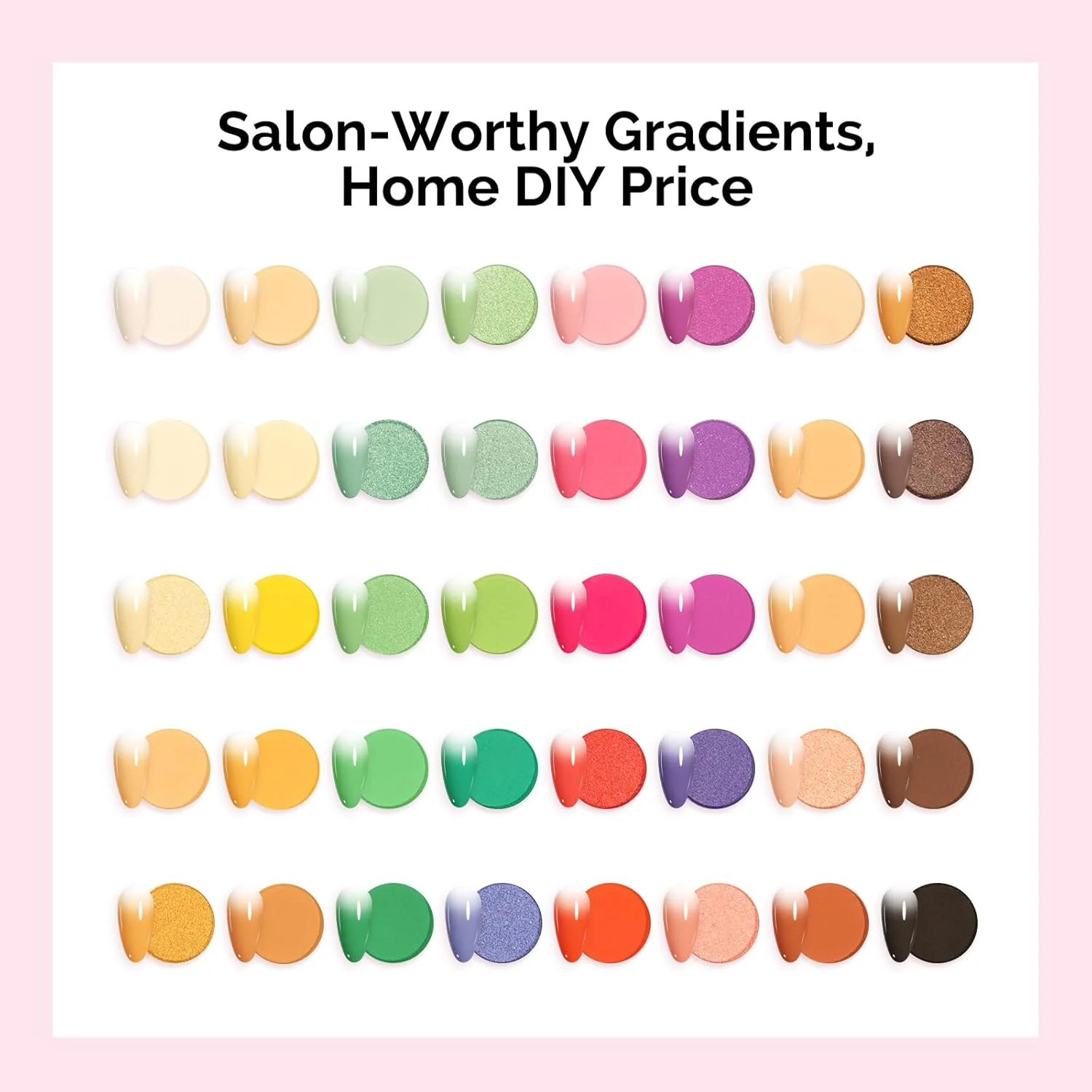 40 Colors Nail Powder Pigment Kit for Gradient Ombre Nail Art - Image 5