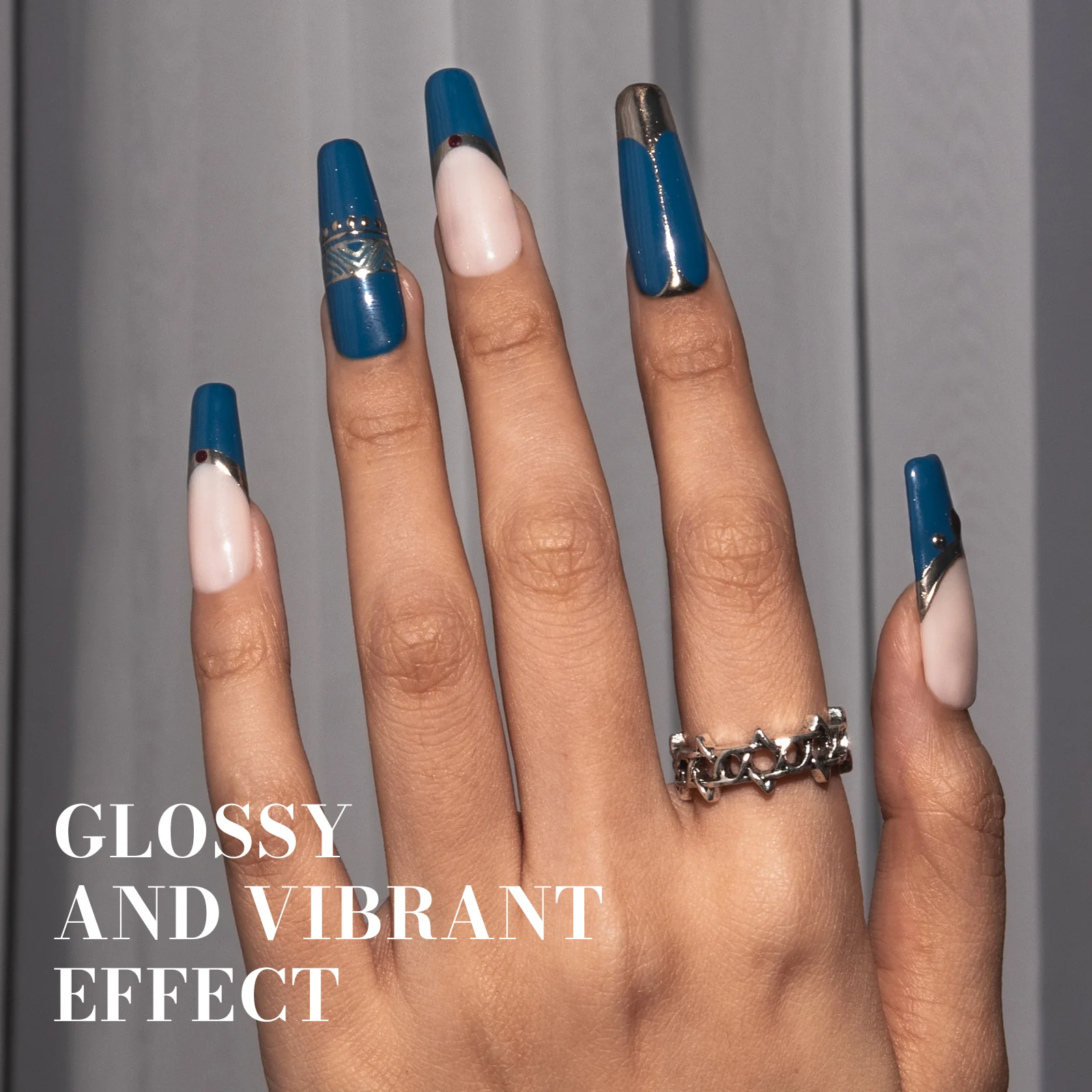 416 Gibraltar Blue - TPO-Free Faster UV Curing Gel Nail Polish 0.5 fl oz/15ml - Image 5