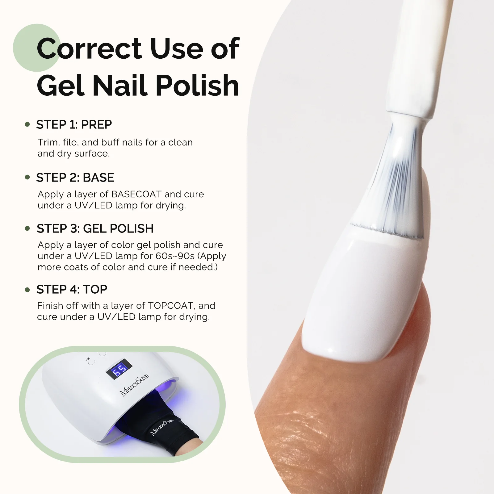 479 White - HEMA-Free Gel Nail Polish 0.5 fl oz/15ml - Image 5