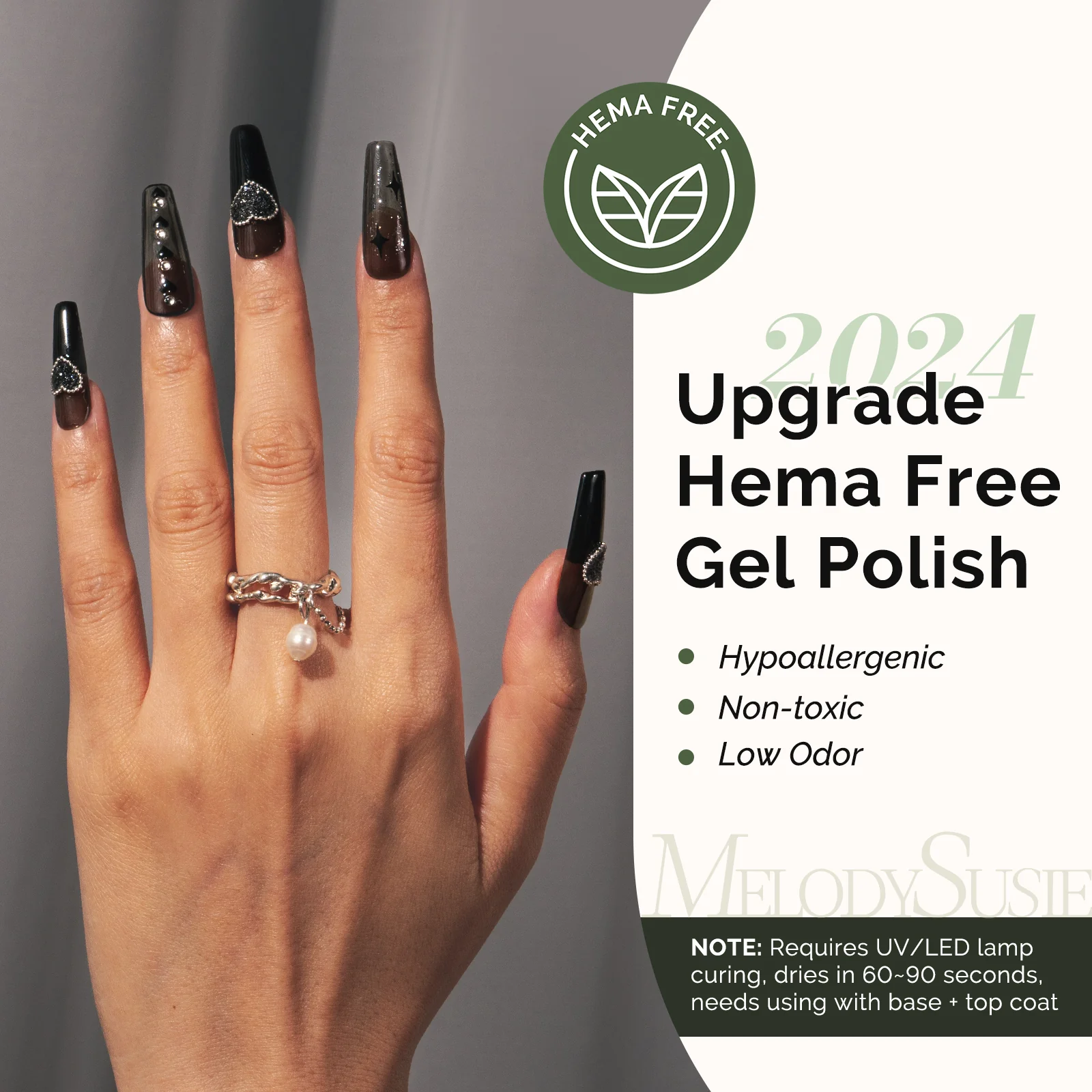 480 Black - HEMA-Free Gel Nail Polish 0.5 fl oz/15ml - Image 2