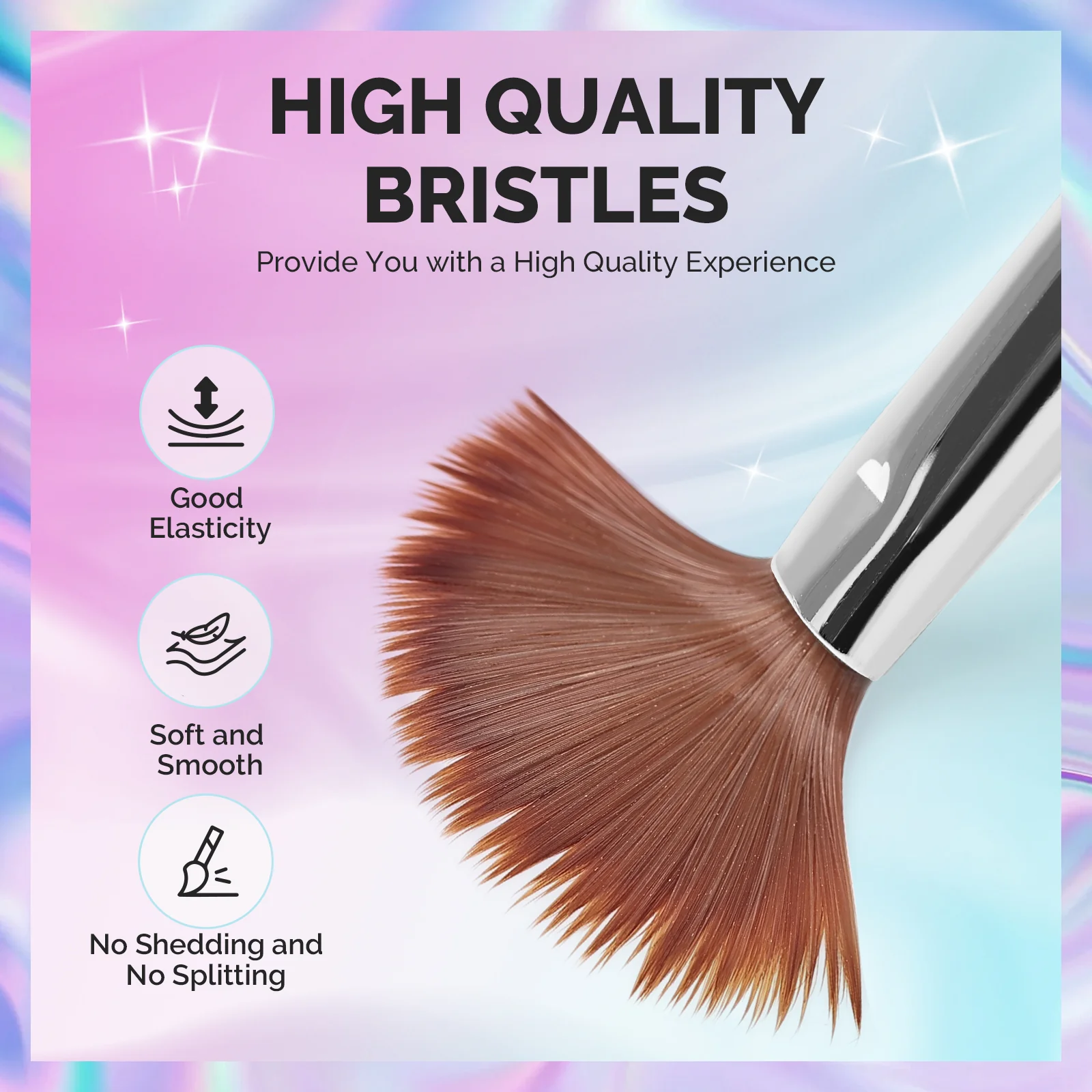4Pcs Acrylic Nail Brush Set - Size 8/10/12/14 - Image 2
