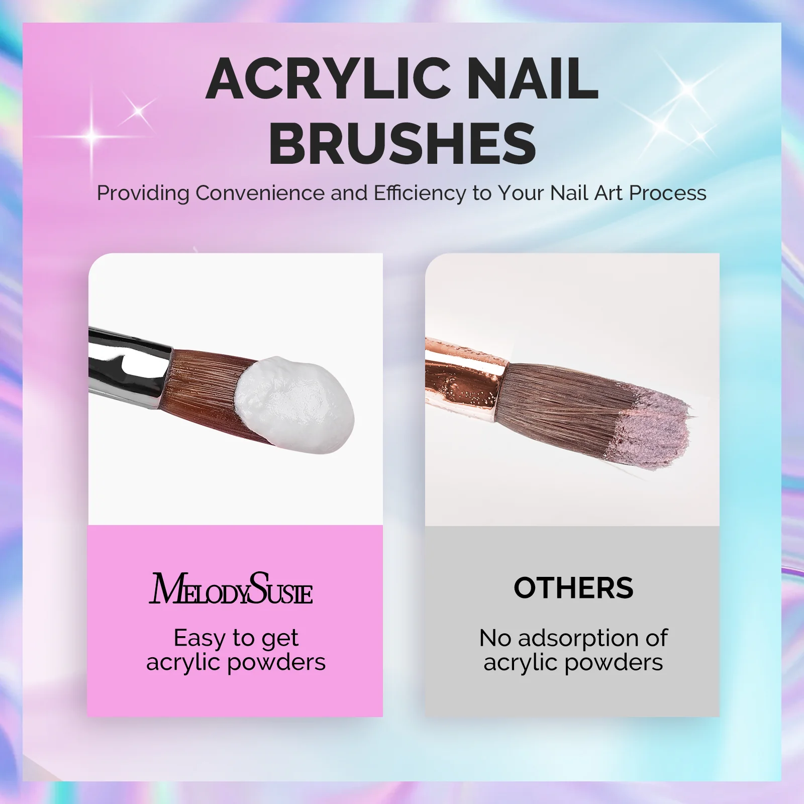 4Pcs Acrylic Nail Brush Set - Size 8/10/12/14 - Image 3