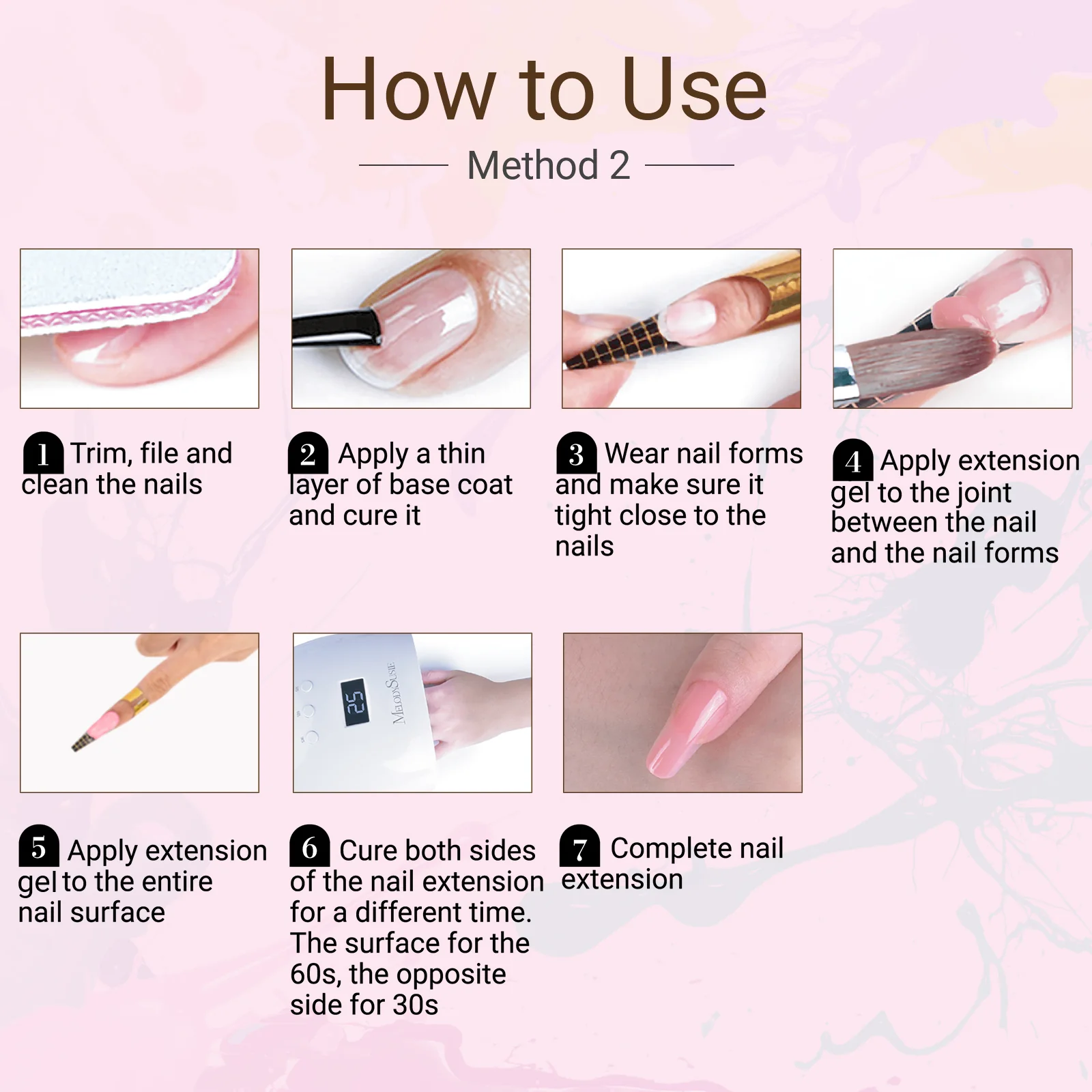 6 Colors Poly Nail Extension Gel Kit - Daily Nude - Image 9