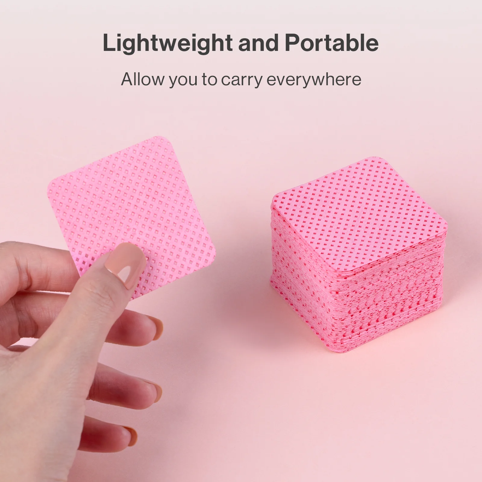 900 Pcs Lint Free Nail Wipes - Pink - Image 5