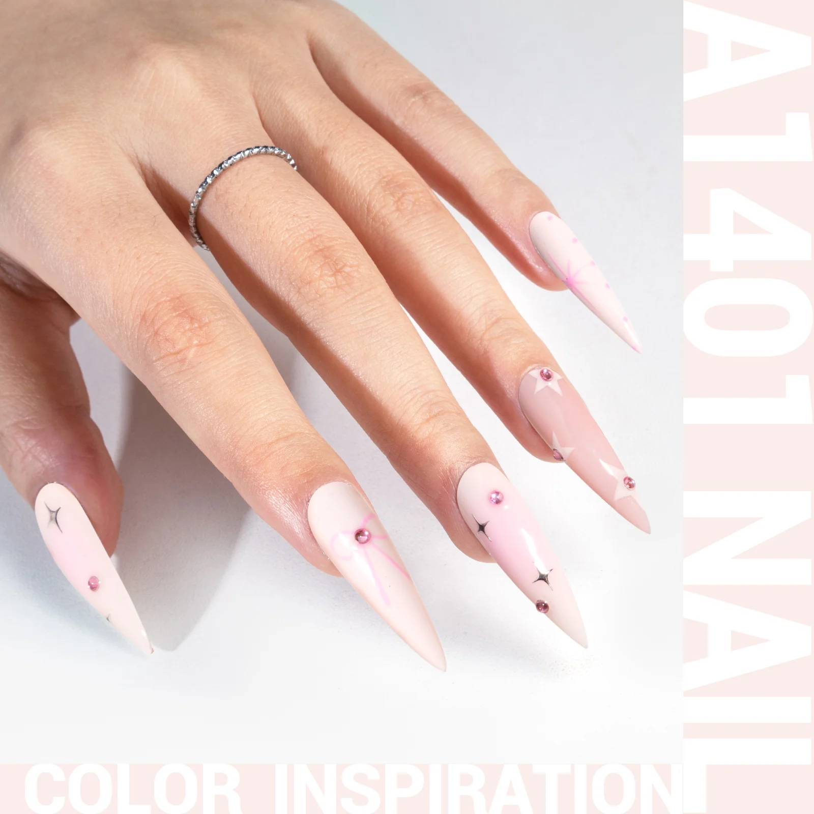 A1401 Pink White - TPO-Free Thick Gel Nail Polish(15ml) - Image 2