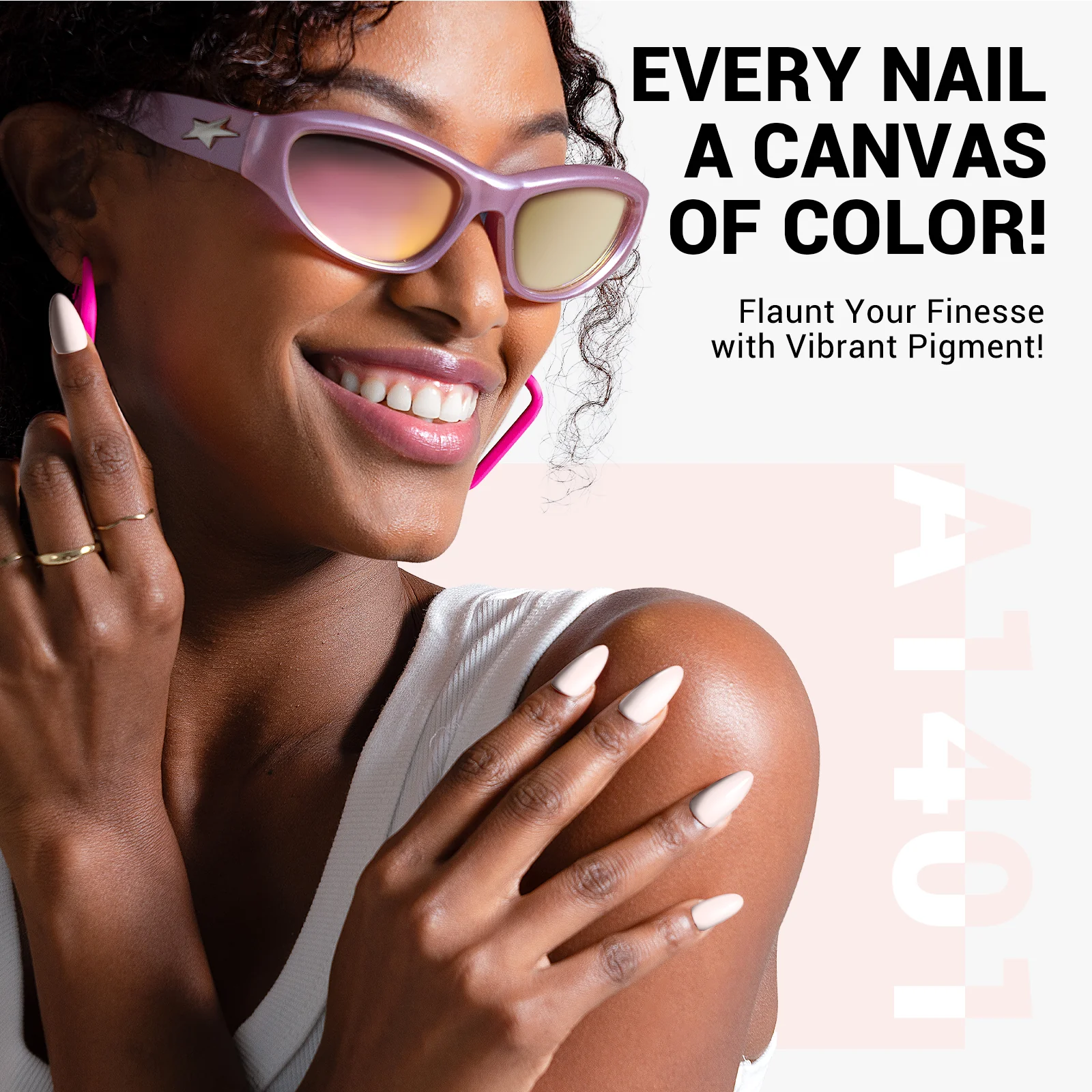 A1401 Pink White - TPO-Free Thick Gel Nail Polish(15ml) - Image 4