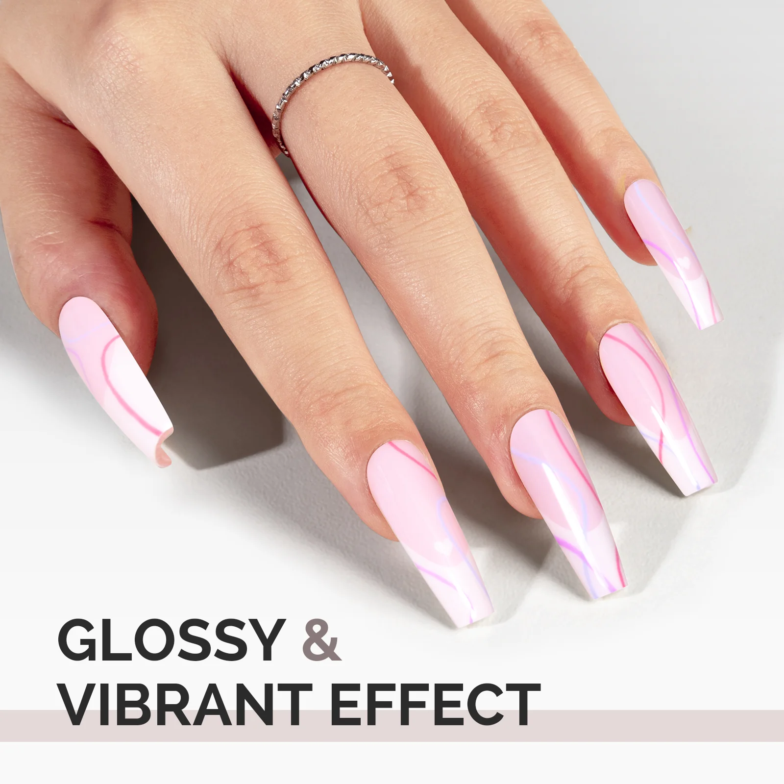 A2601 Creamy Pink - TPO-Free Faster UV Curing Gel Nail Polish(15ml) - Image 5