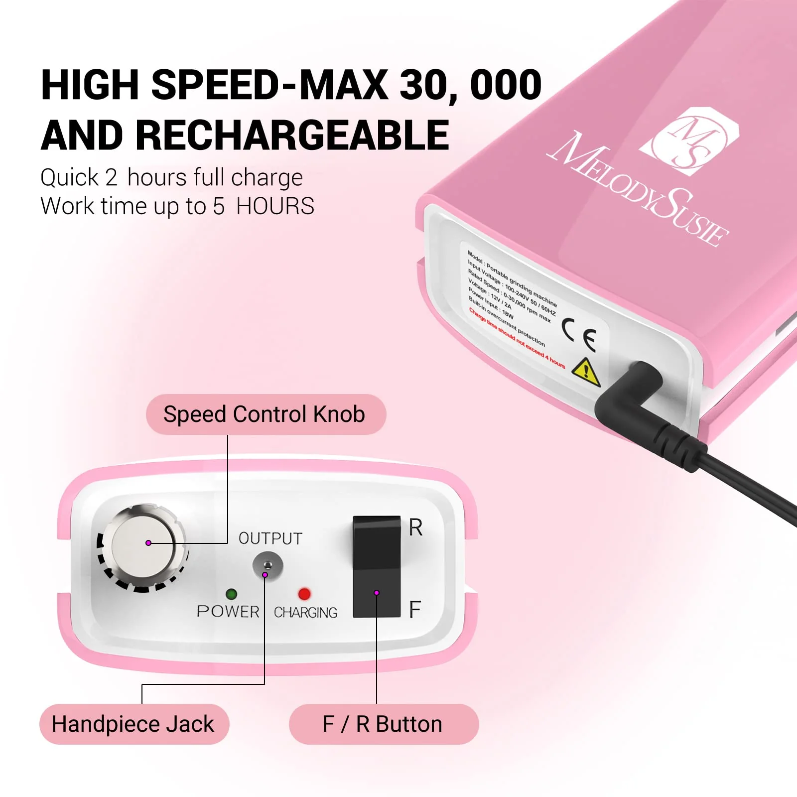 Artemis(SC300I) Rechargeable Nail Drill Sets - Image 4