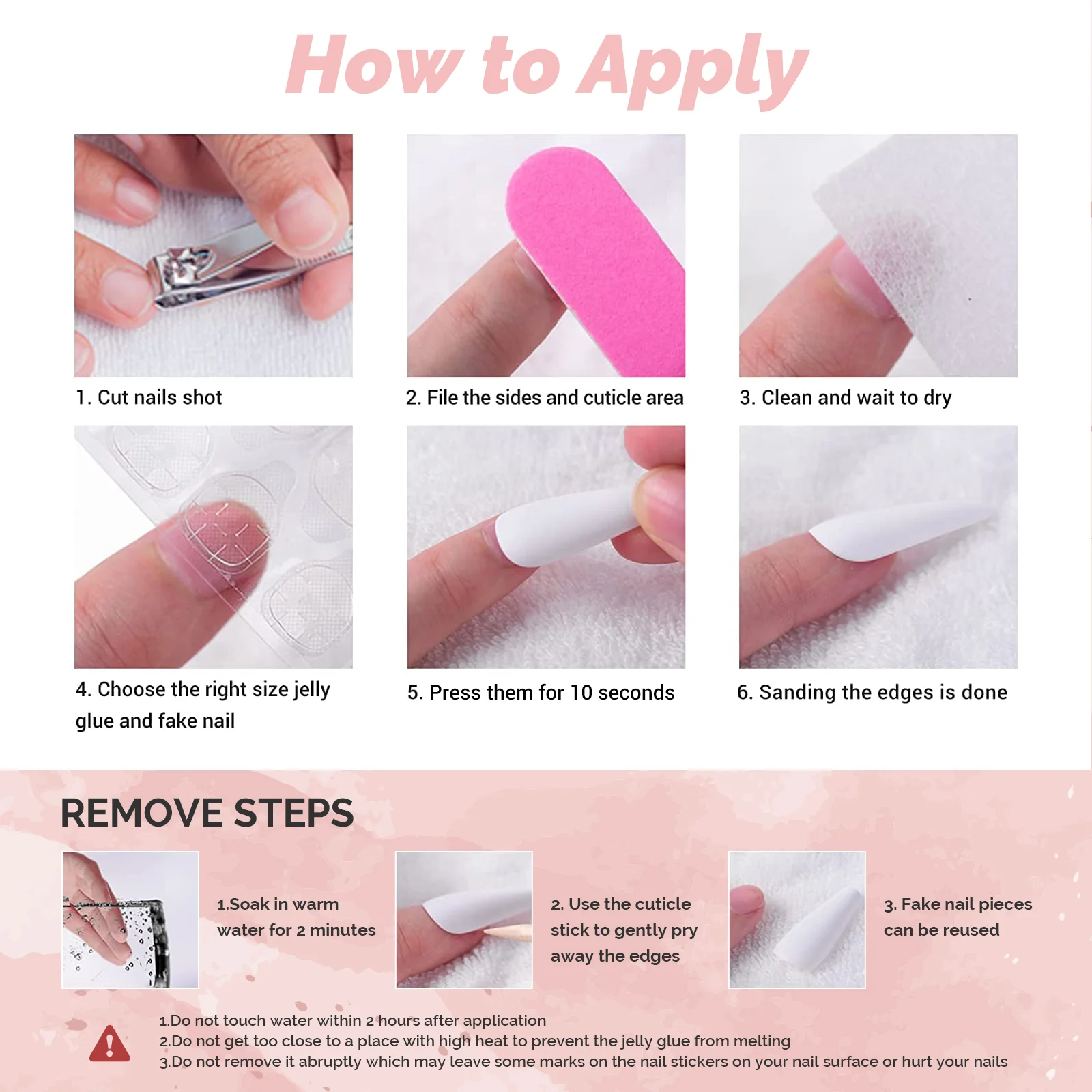 Clear Sky Acrylic Press On Nails Kits - Image 4