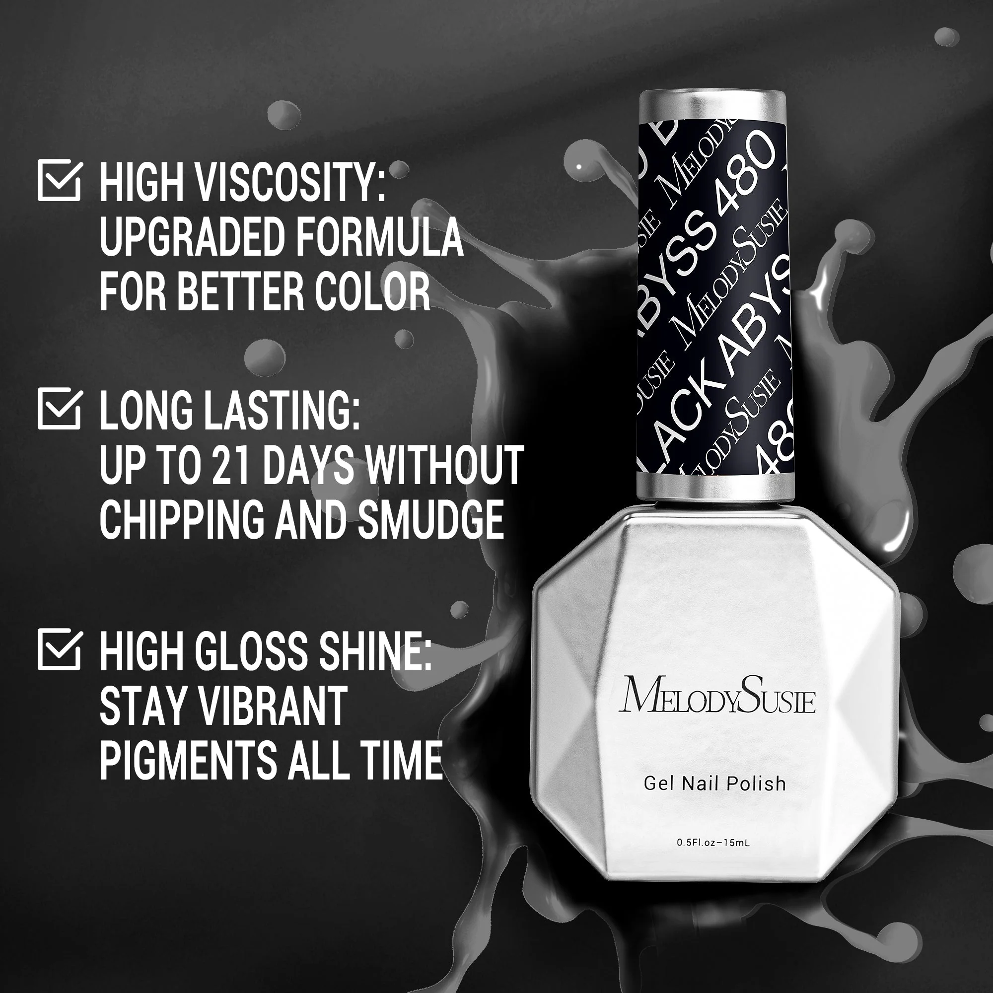480 Black Abyss - TPO-Free Thick Nail Gel Polish(15ml) - Image 3