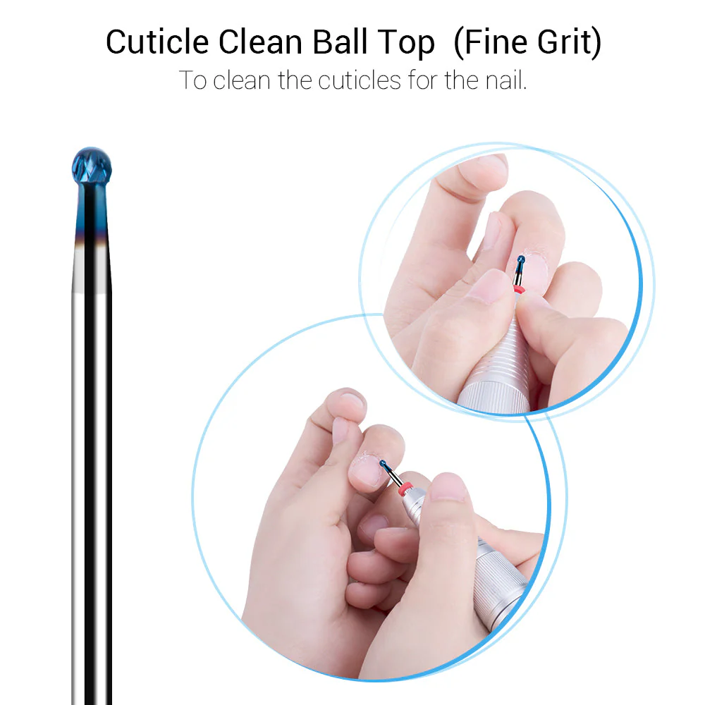 Blue Carbide Nail Drill Bits Set (7pcs) - Image 3