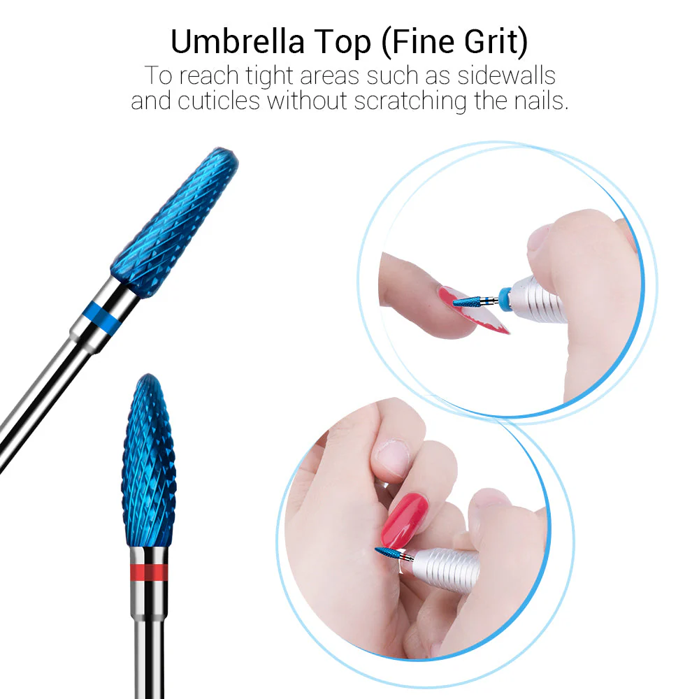 Blue Carbide Nail Drill Bits Set (7pcs) - Image 4