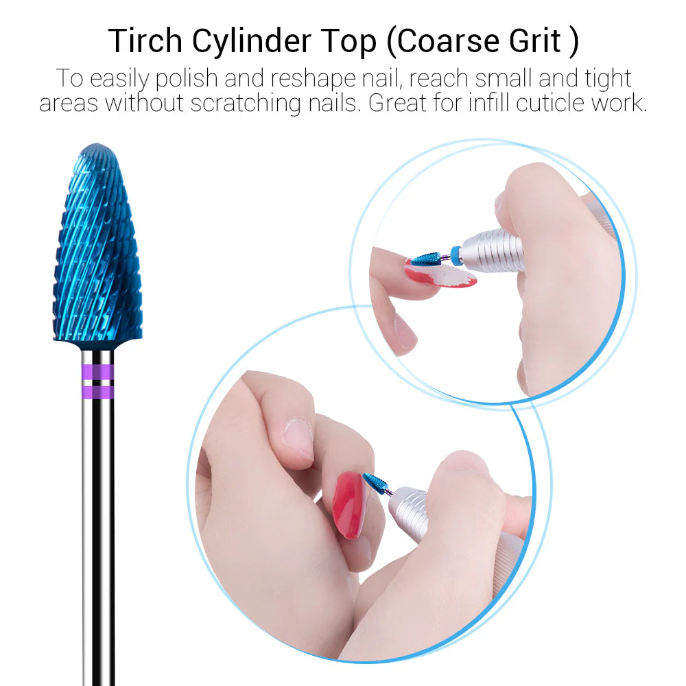 Blue Carbide Nail Drill Bits Set (7pcs) - Image 5