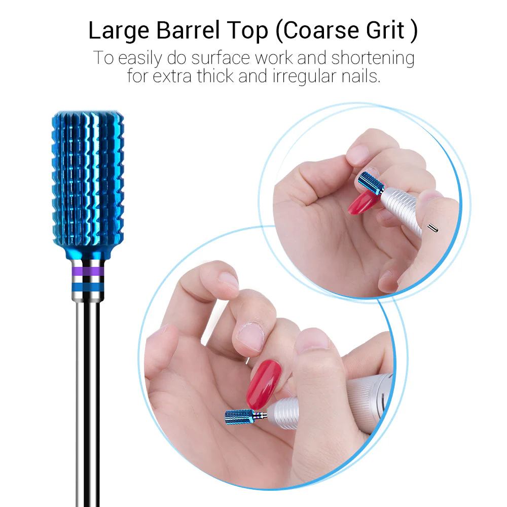 Blue Carbide Nail Drill Bits Set (7pcs) - Image 6