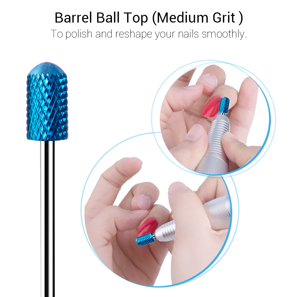 Blue Carbide Nail Drill Bits Set (7pcs) - Image 8