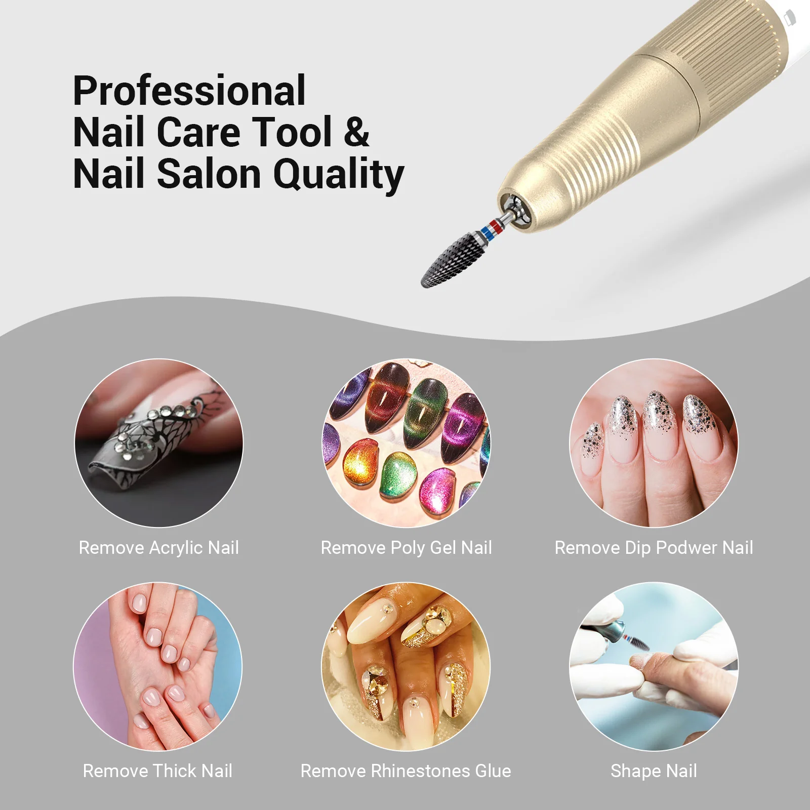 Ceramic Nail Drill Bit Black - Image 7