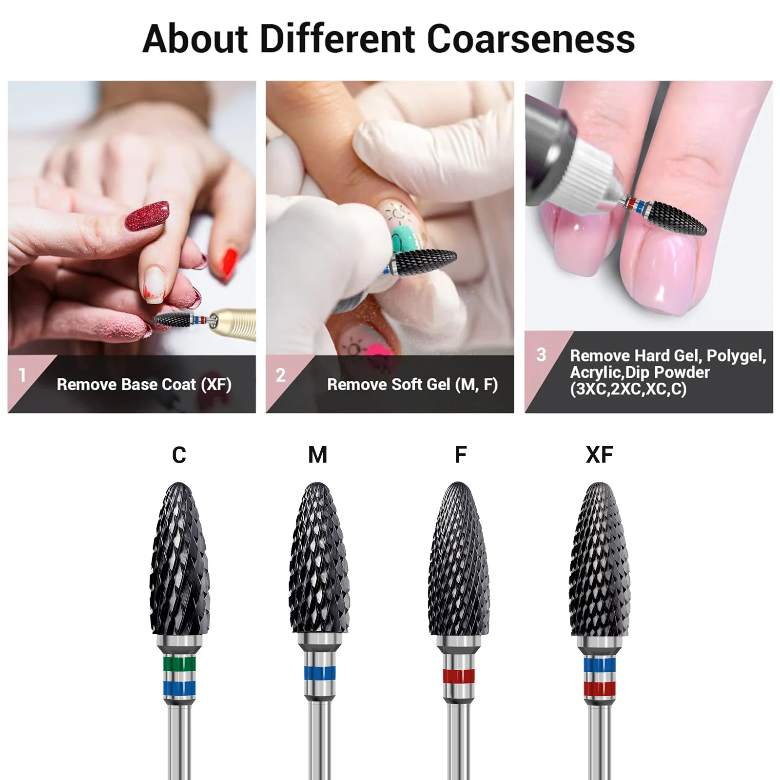 Ceramic Nail Drill Bit Black - Image 8