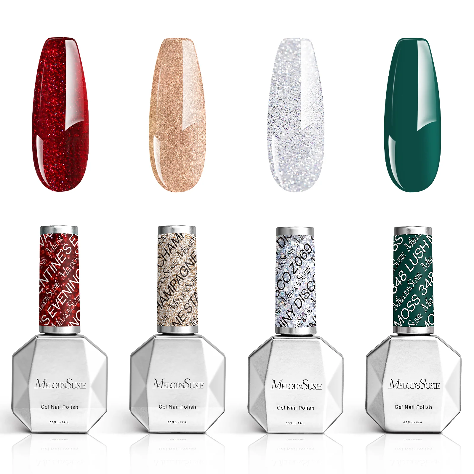 Christmas 15ml TPO-Free Thick Gel Nail Polish - 4Pcs