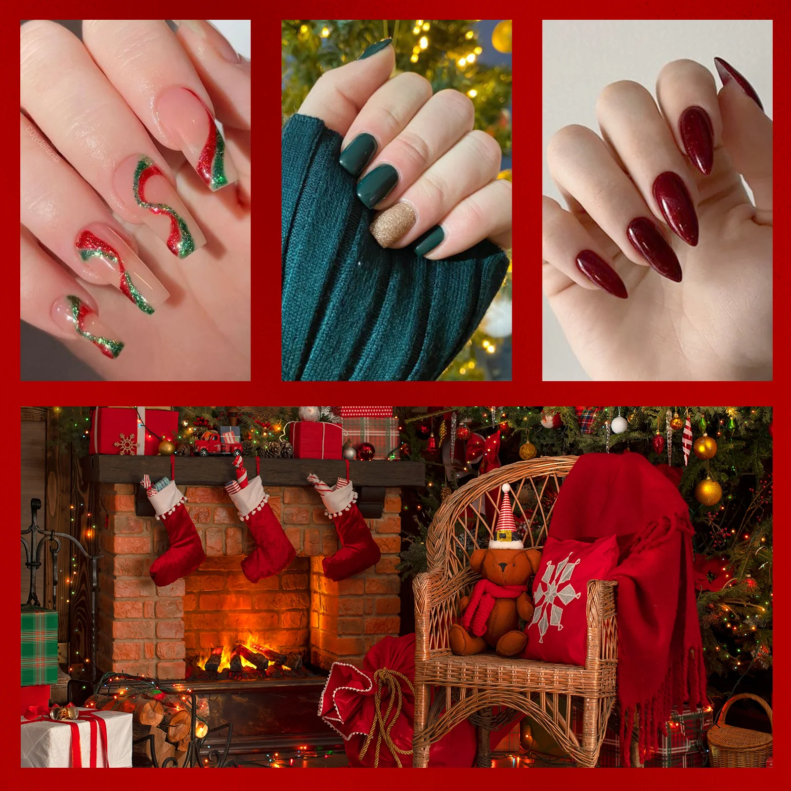 Christmas 15ml TPO-Free Thick Gel Nail Polish - 4Pcs - Image 5