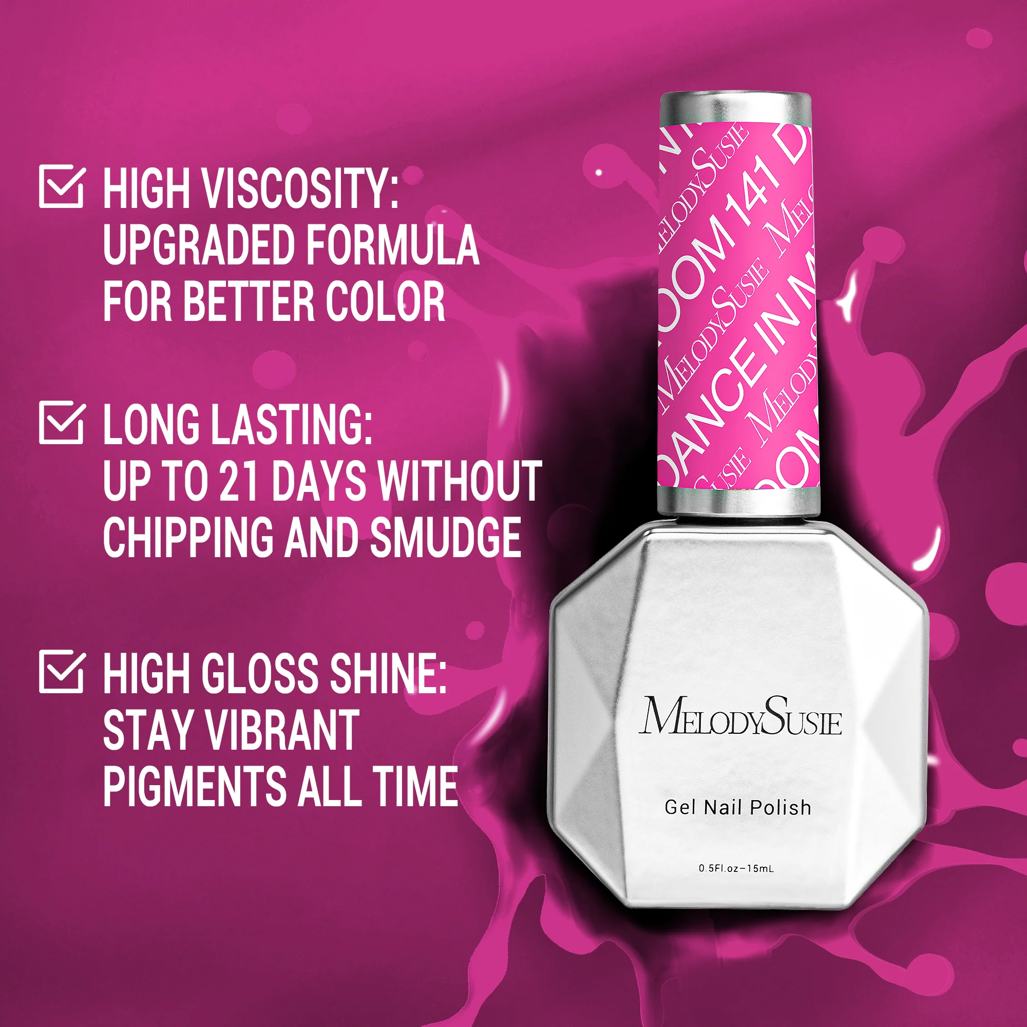141 Dance in My Room - TPO-Free Thick Gel Nail Polish(15ml) - Image 3