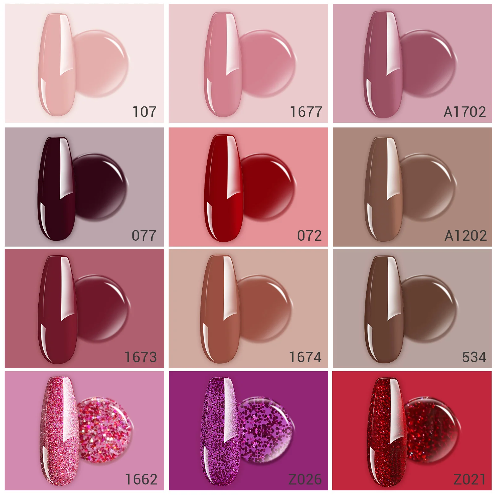 Fall & Winter 15ml Gel Nail Polish Set - Image 13