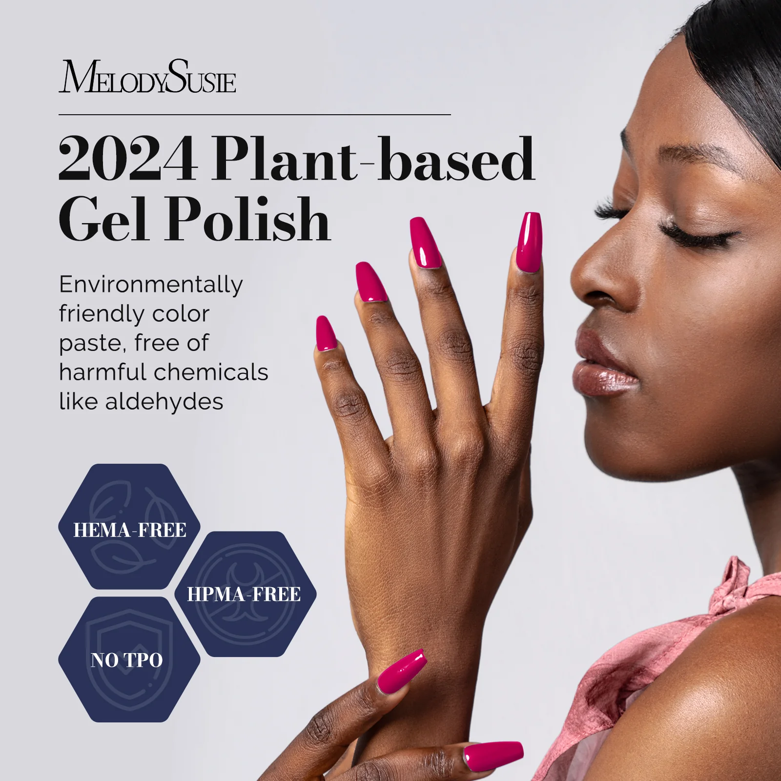 Fleurwee HEMA-Free & HPMA-Free & TPO-Free Gel Nail Polish Plant-based 0.5 fl oz/15ml - P37 Azalea Purple - Image 2