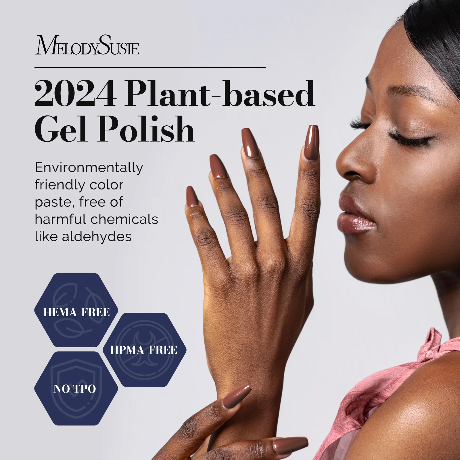 Fleurwee HEMA-Free & HPMA-Free & TPO-Free Gel Nail Polish Plant-based 0.5 fl oz/15ml - P28 Cappuccino - Image 2