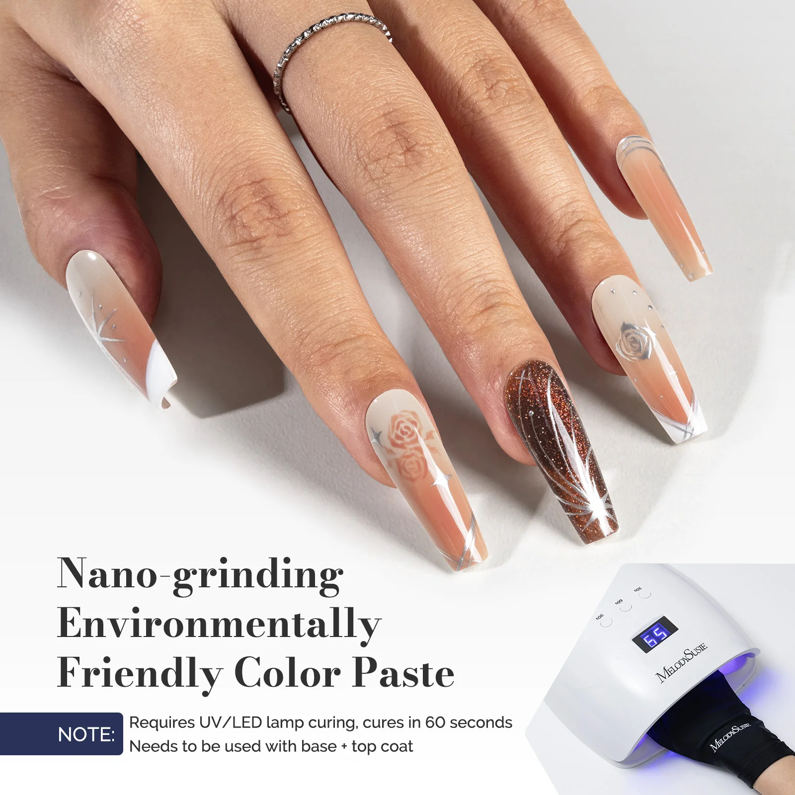 Fleurwee HEMA-Free & HPMA-Free & TPO-Free Gel Polish 2Pcs Neutral Brown&Raspberry Red-P26+P28 - Image 3