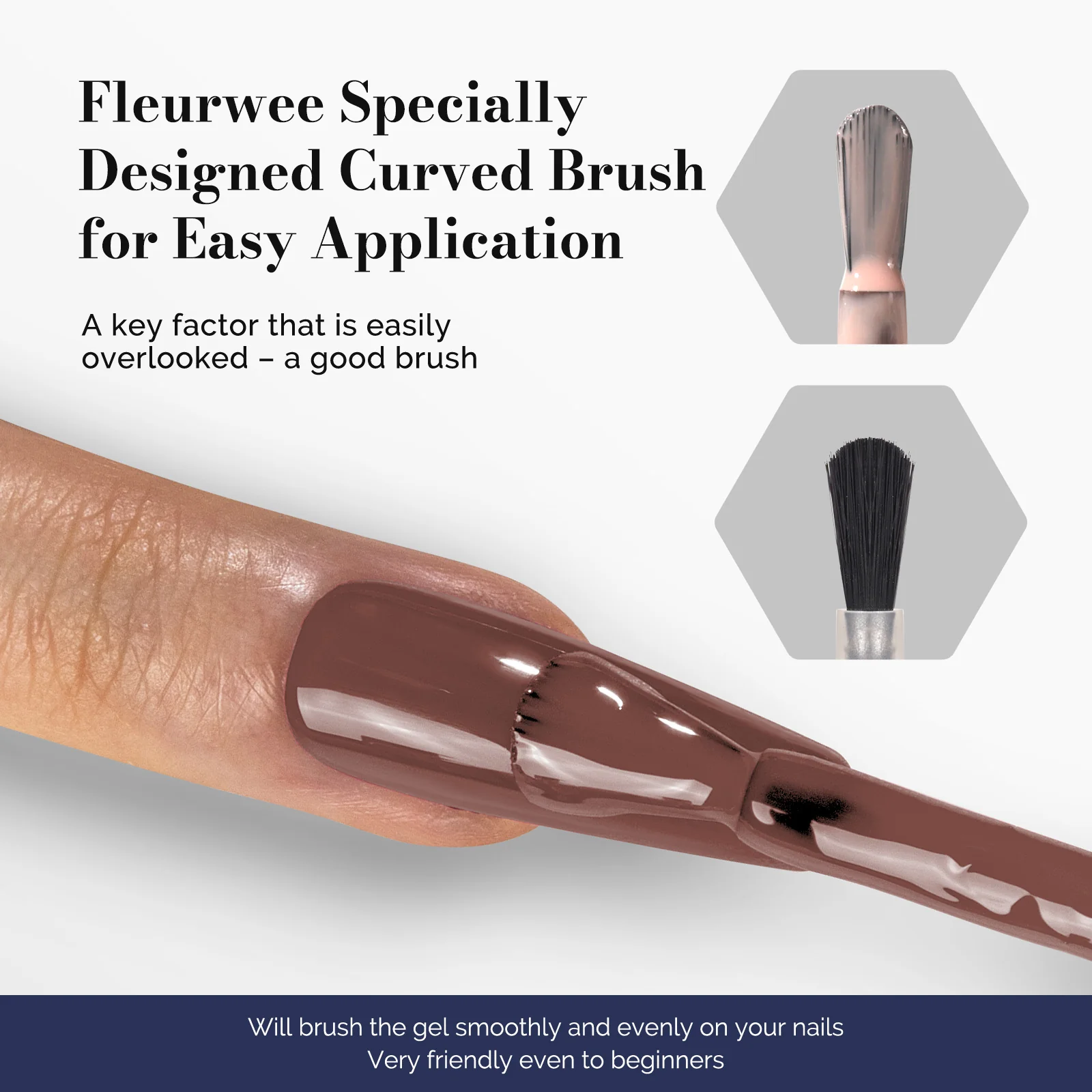 Fleurwee HEMA-Free & HPMA-Free & TPO-Free Gel Polish 2Pcs Neutral Brown&Raspberry Red-P26+P28 - Image 5