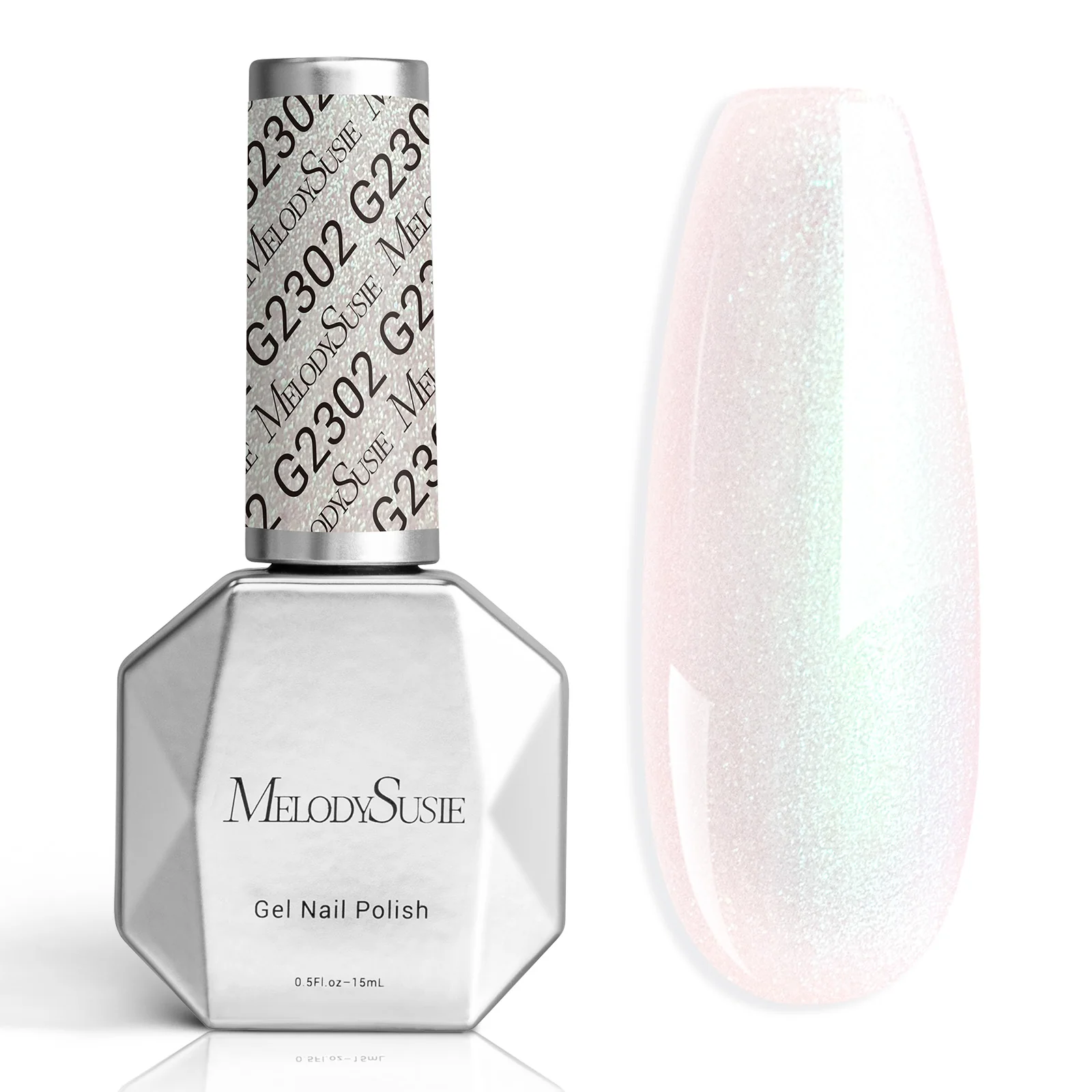 G2302 Jelly White Aurora Shimmer - TPO-Free Thick Gel Nail Polish(15ml)