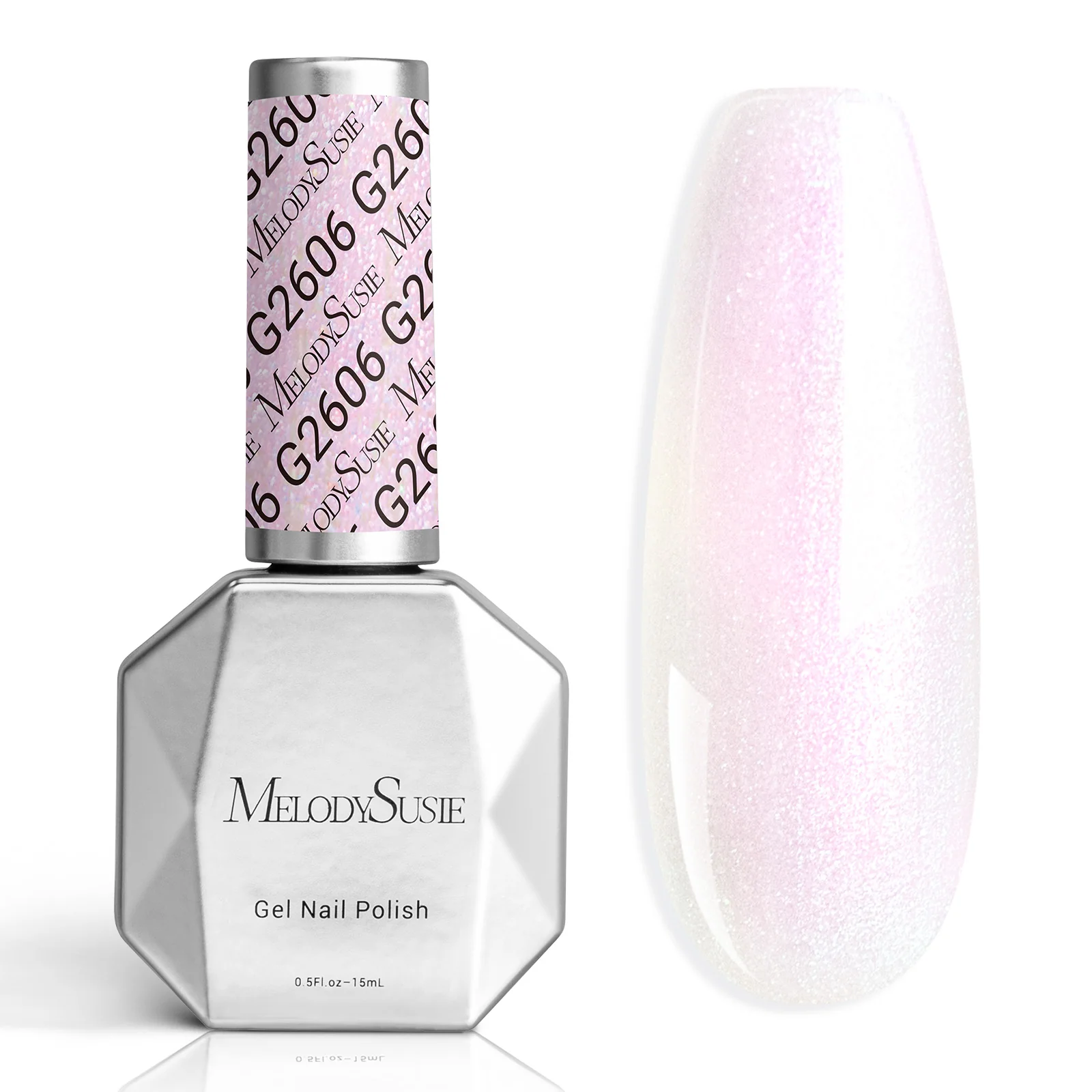 G2606 Pink Aurora Shimmer - TPO-Free Thick Gel Nail Polish(15ml)
