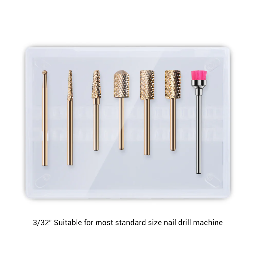 Gold Carbide Nail Drill Bits Set (7Pcs) - Image 11