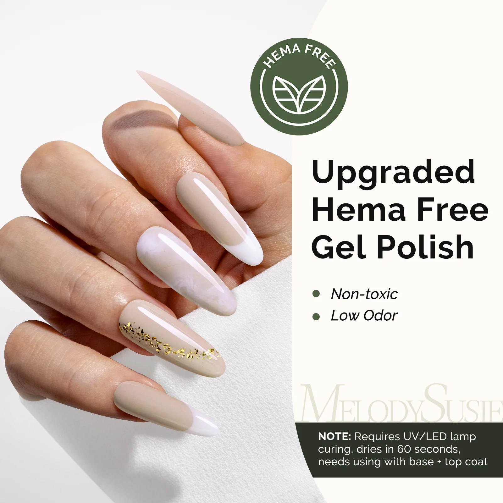 HEMA-Free Gel Nail Polish 0.5 fl oz/15ml - K0589 Thick Beige Nude Pink - Image 2