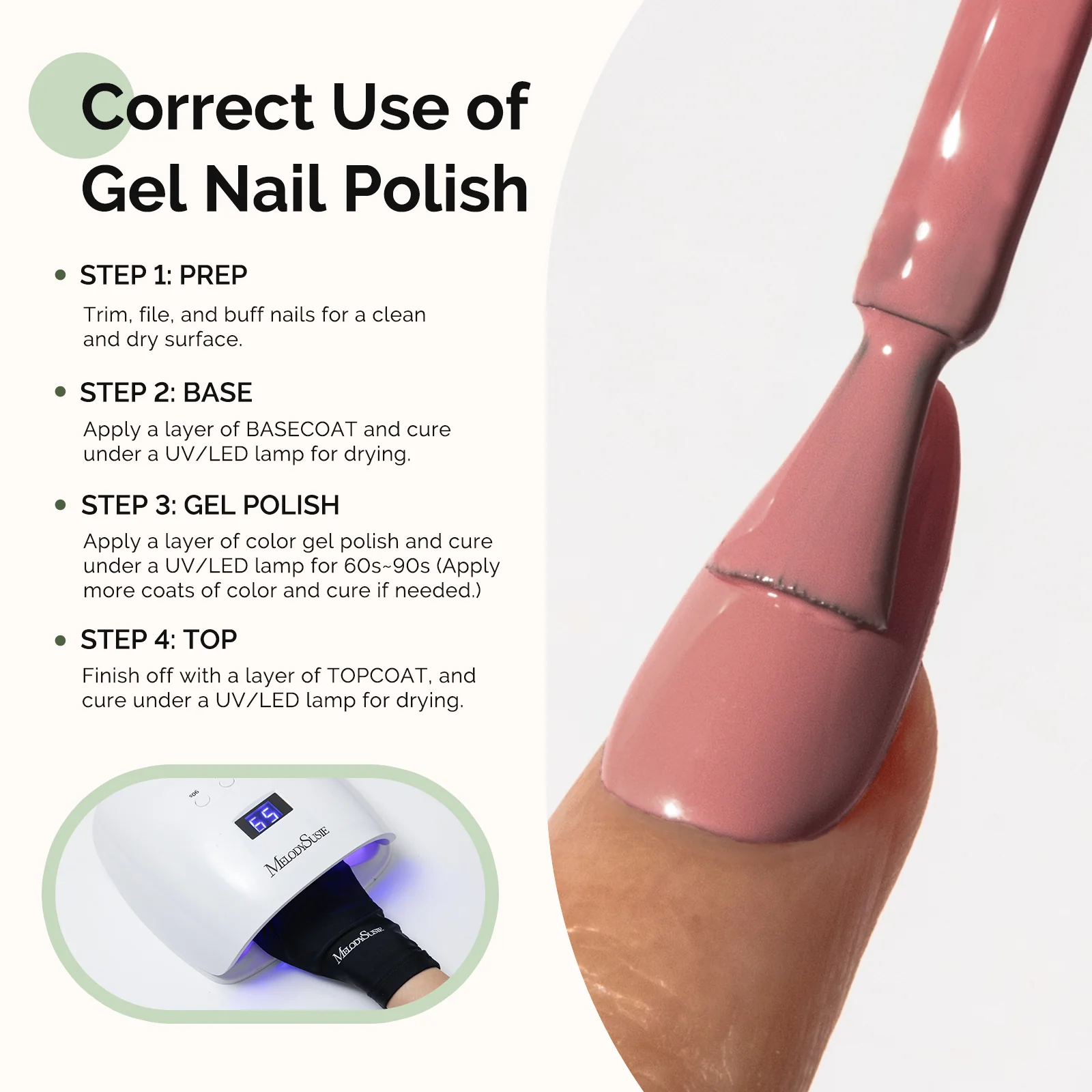 HEMA-Free Gel Nail Polish 0.5 fl oz/15ml - K0597 Thick Deep Nude Pink - Image 5