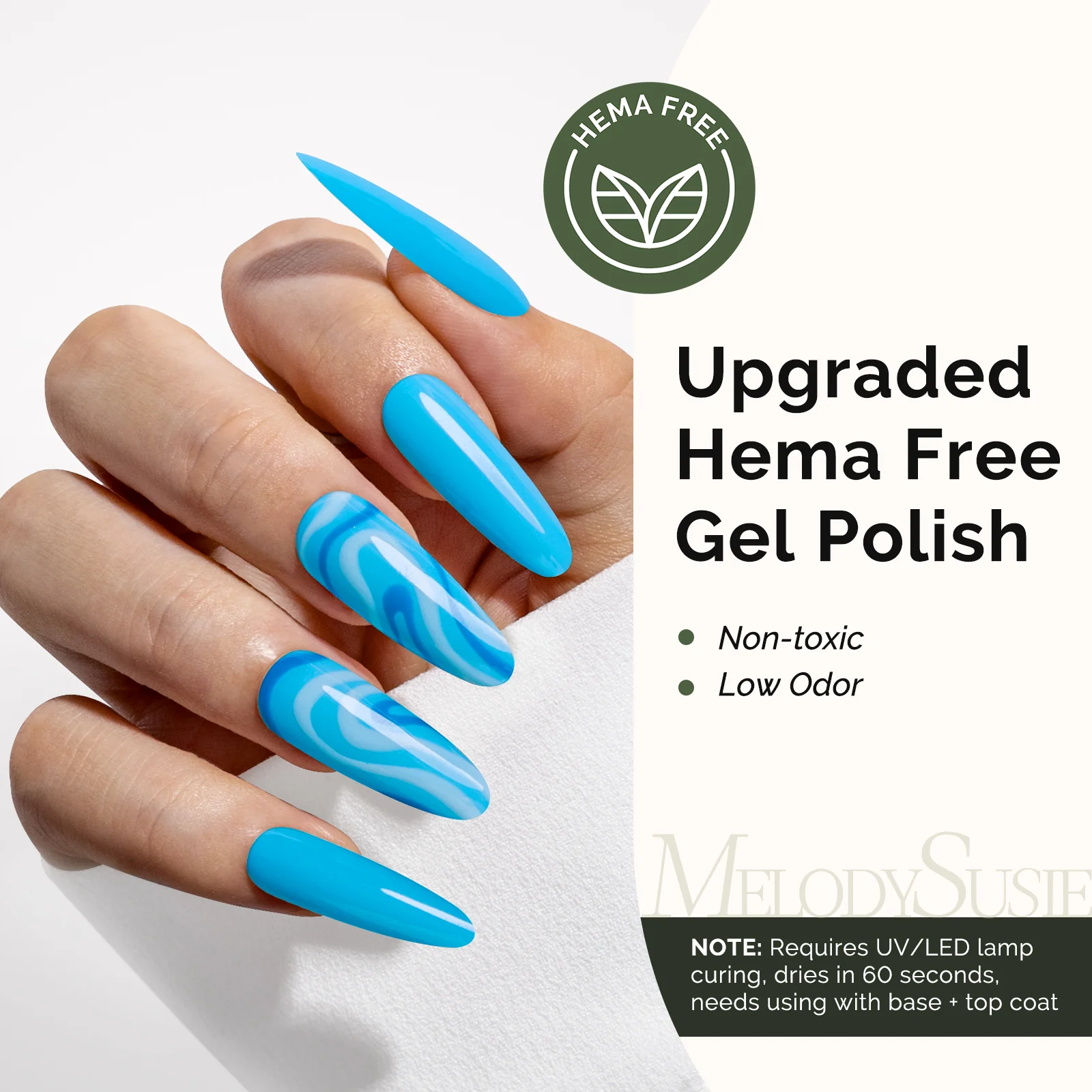HEMA-Free Gel Nail Polish 0.5 fl oz/15ml - K0730 Thick Sky Blue - Image 2