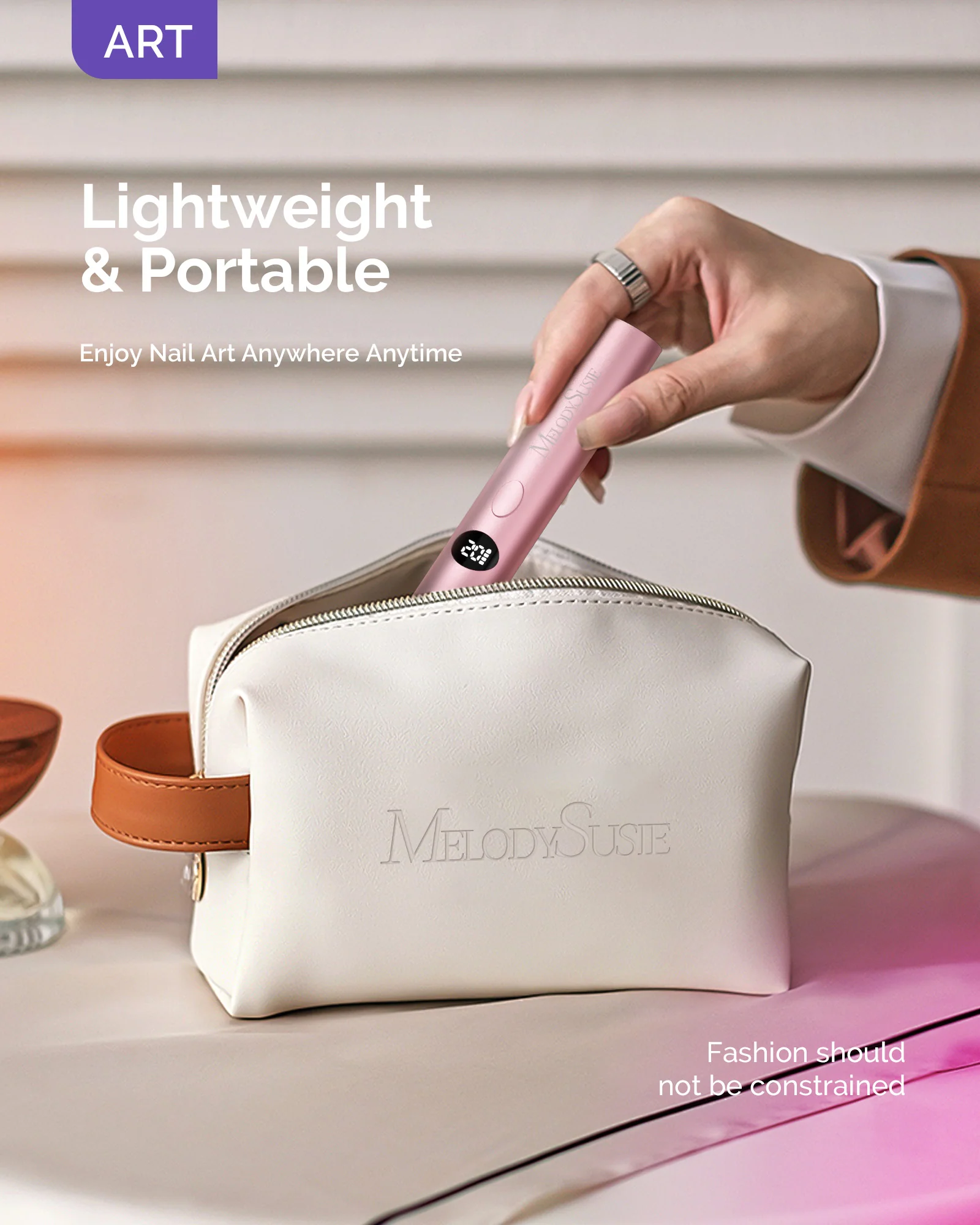 High-Strength Aluminum Alloy Art01G Rechargeable LED/UV Nail Lamp - Image 3